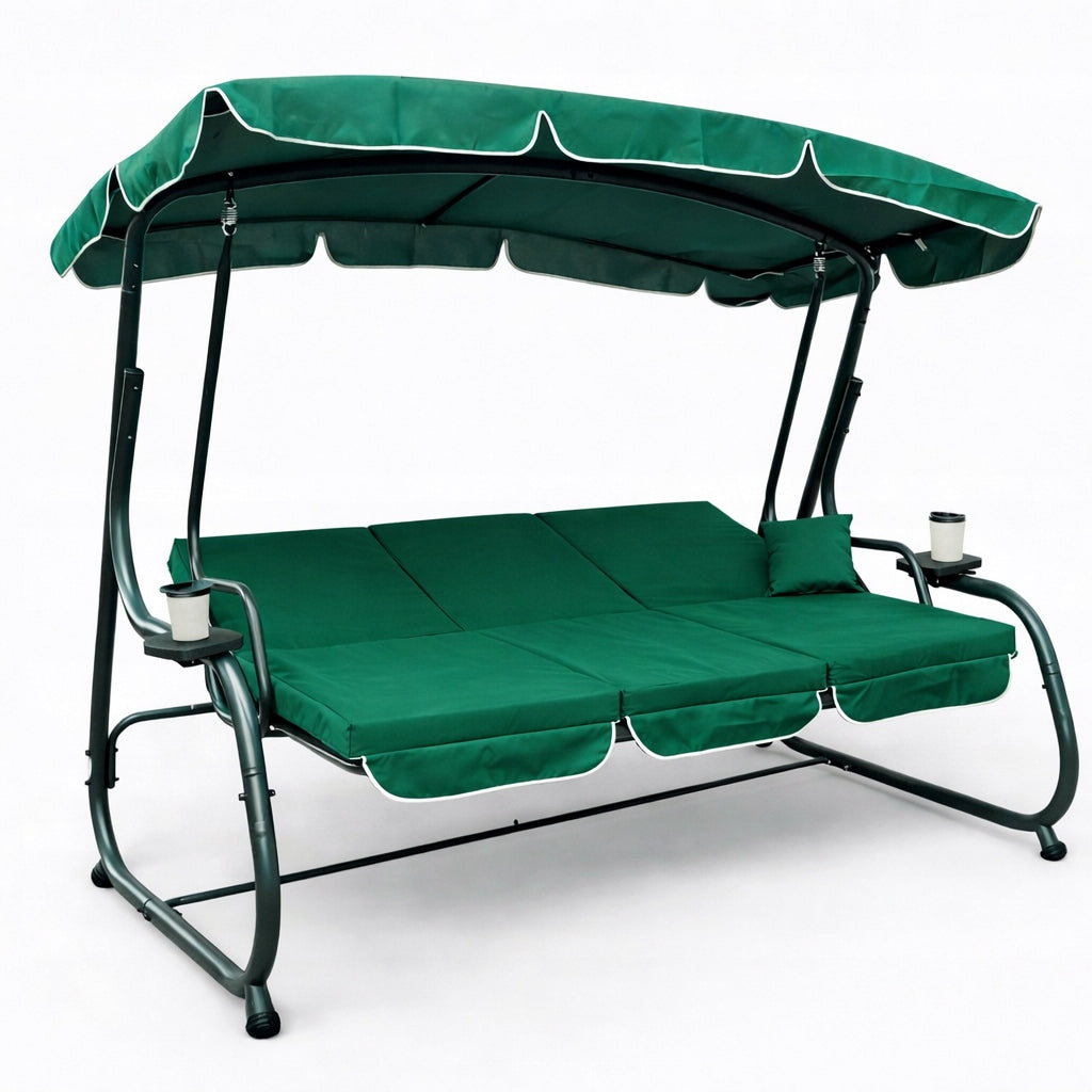 GARDEN SWING FOLDING 4026 XXL, LARGE, ROCKING, GREEN IdealGraden Packaging status original