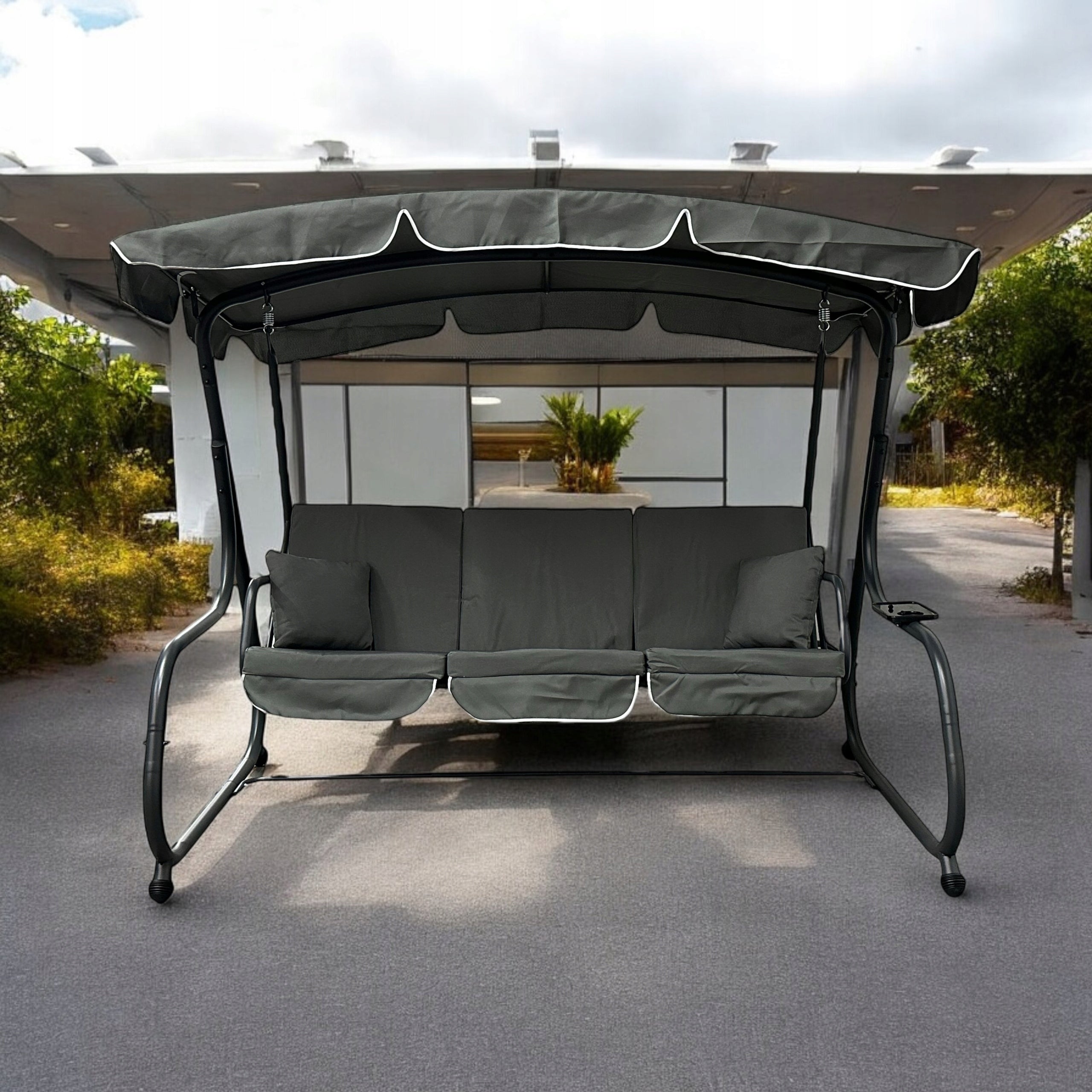 GARDEN SWING FOLDING FREESTANDING LARGE, ROCKING GREY XXL Kind freestanding
