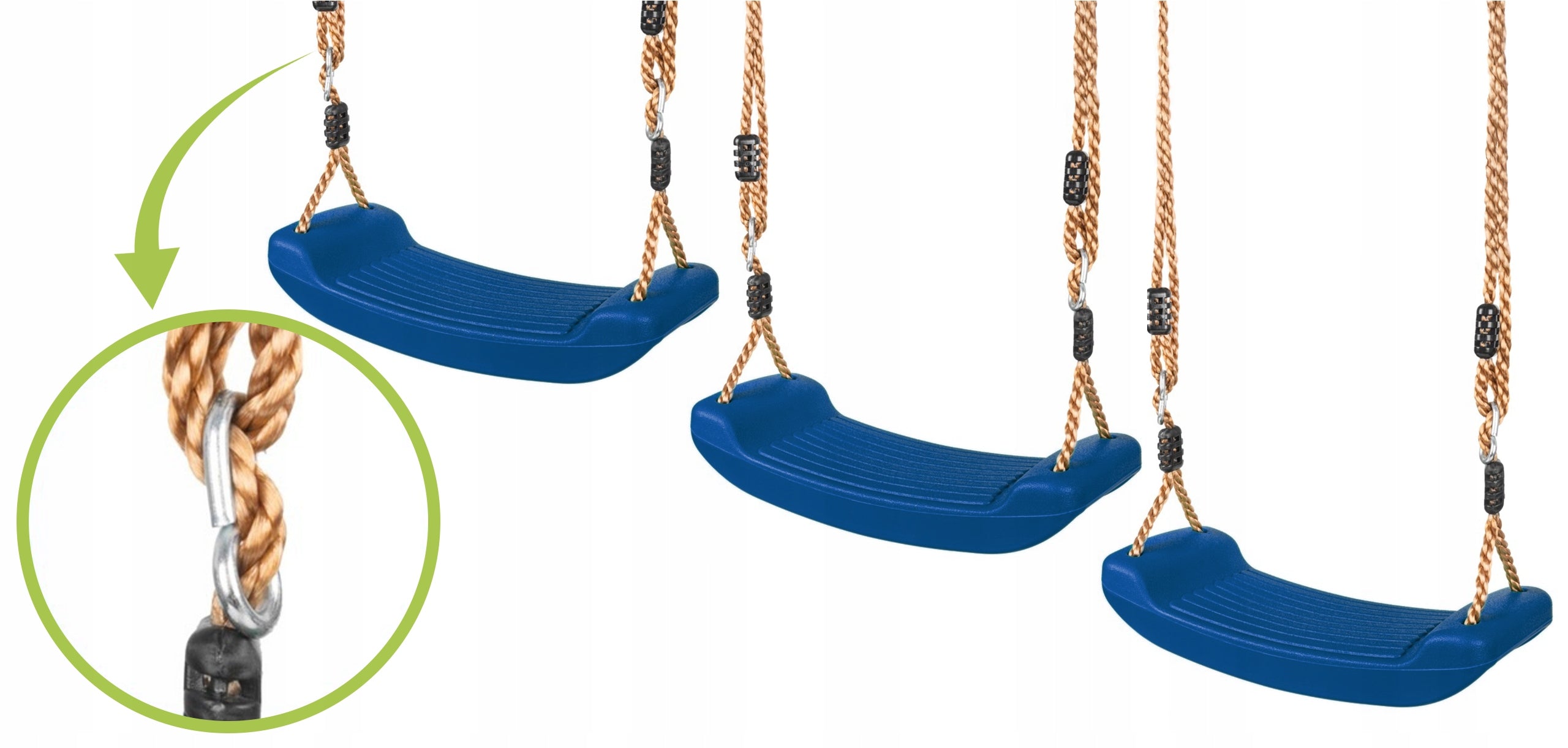 GARDEN SWING FOR CHILDREN BENCH BOARD SEAT NAVY BLUE PLASTIC Kind seat