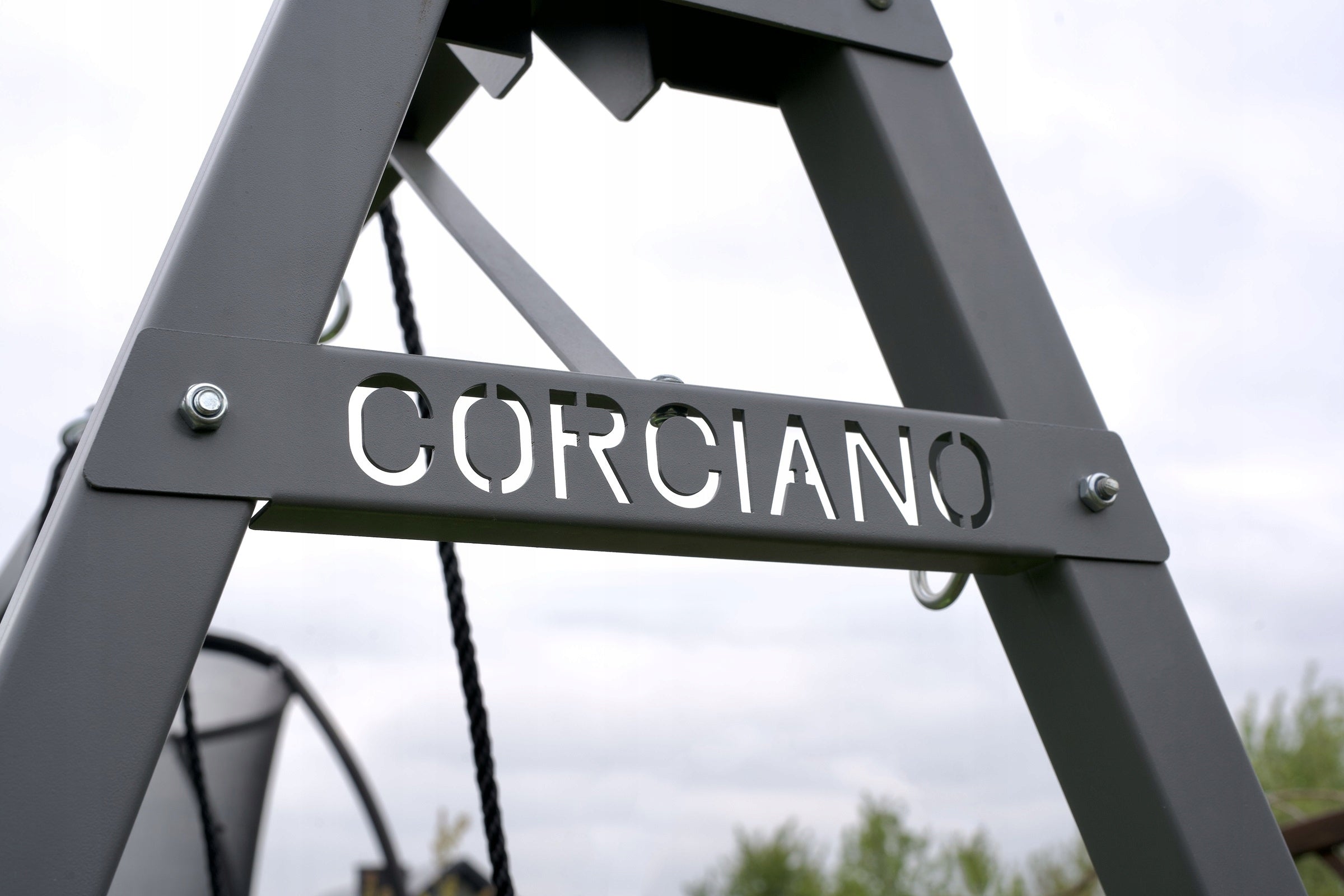 GARDEN SWING FOR CHILDREN DOUBLE FRAME CORCIANO FOR GARDEN STEEL Material of manufacture metal