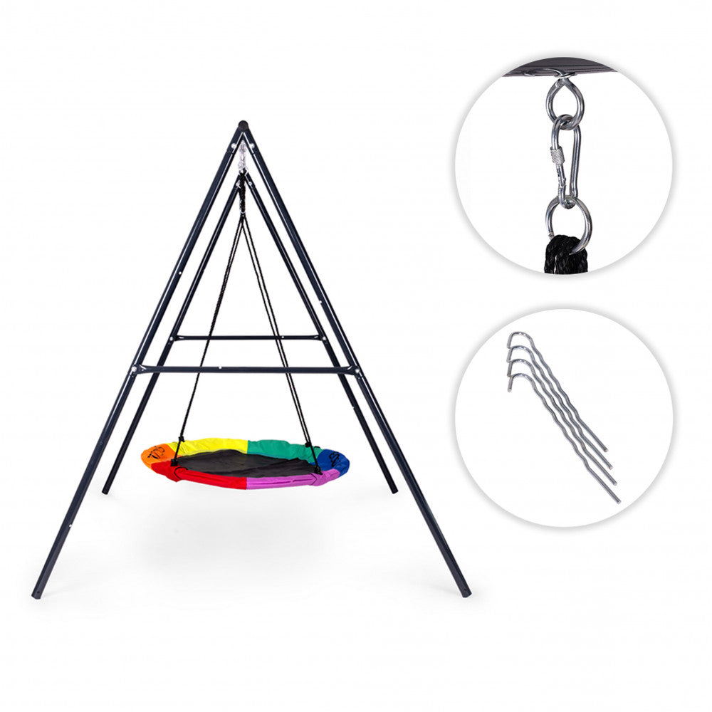 GARDEN SWING FOR CHILDREN NEST 100 CM STEEL STELAZ Product weight with unit packaging 17.5 kg