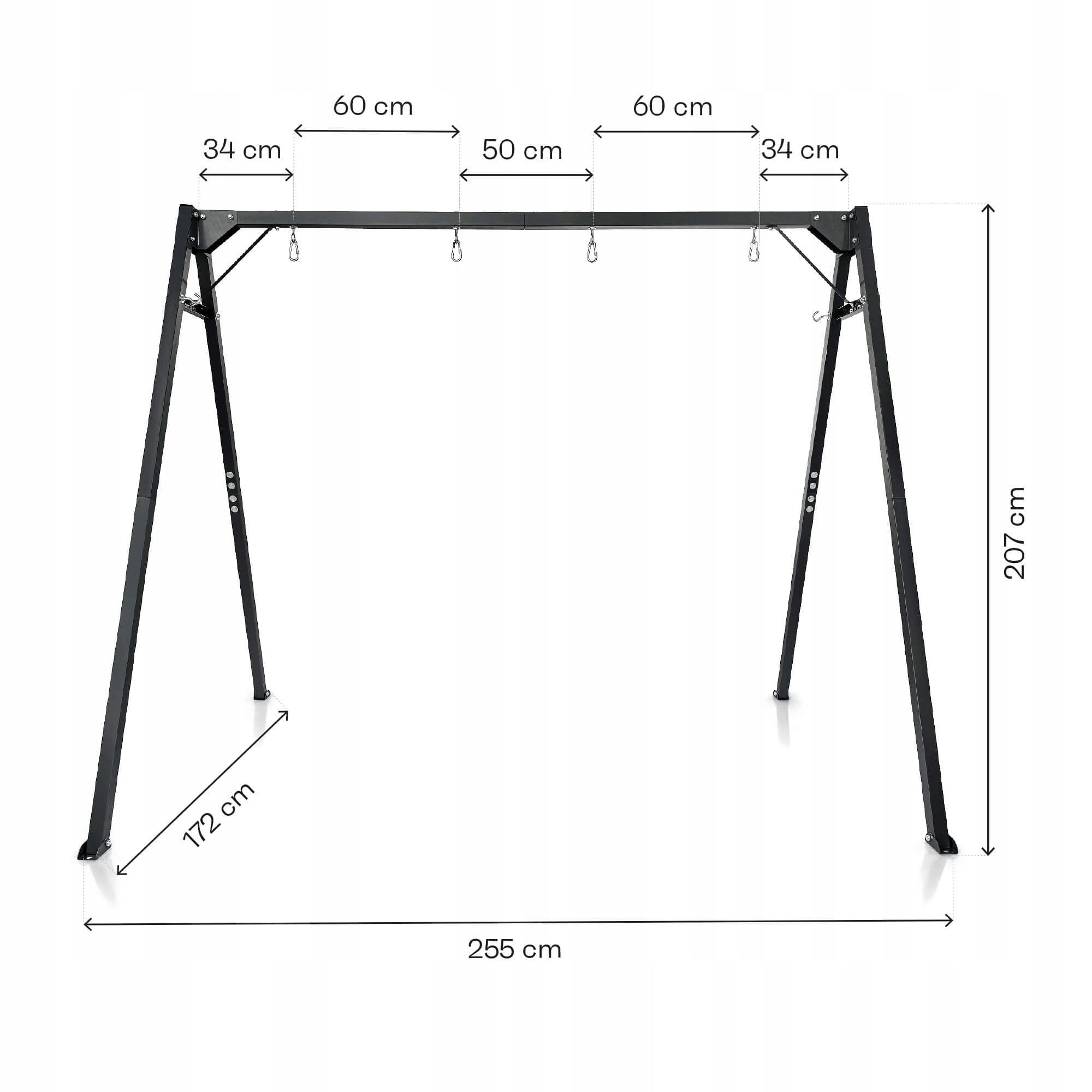 GARDEN SWING FRAME STABLE STRONG STURDY 2 SEATS UP TO 200KG Manufacturer code 17654