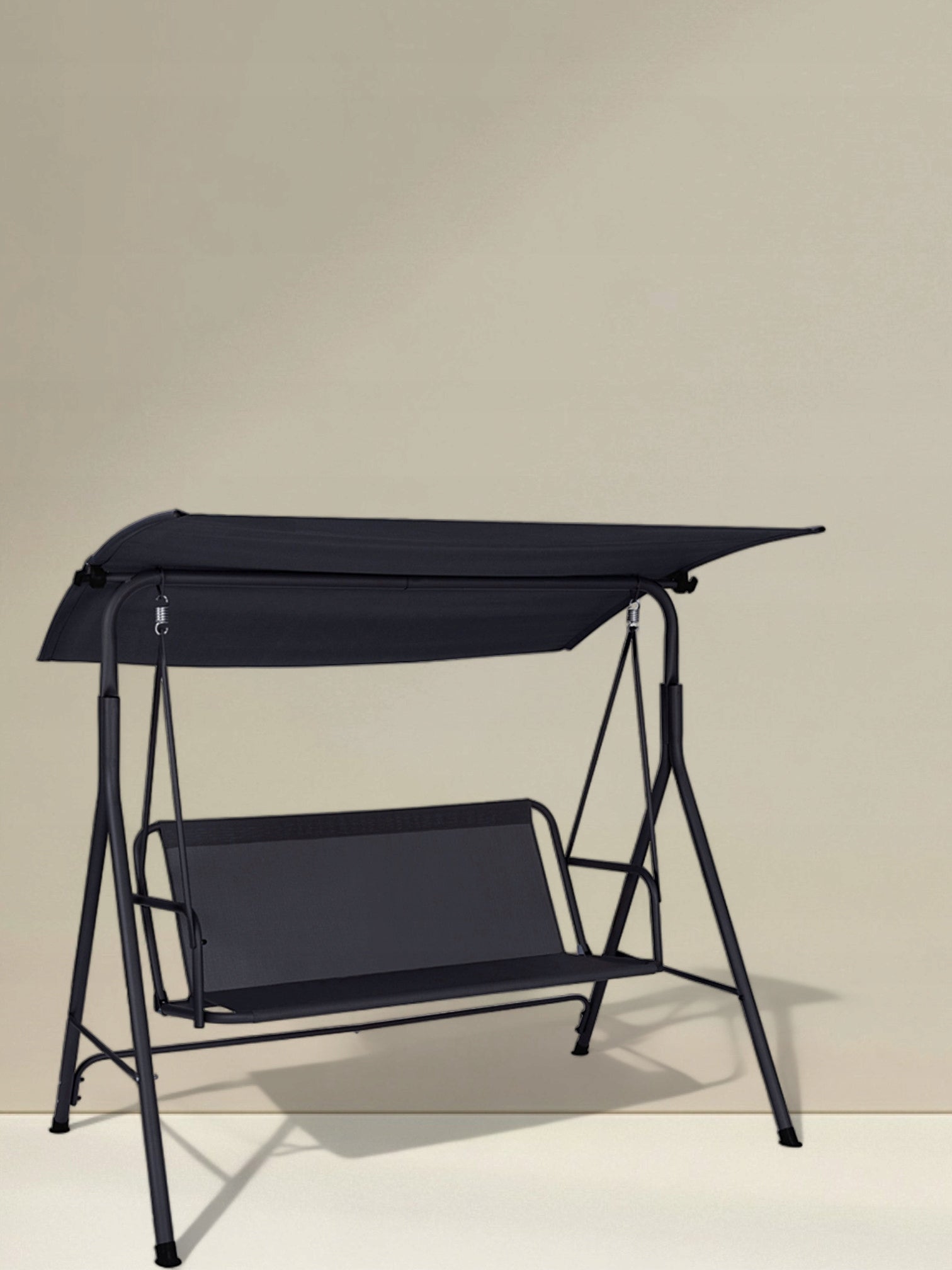 GARDEN SWING FREESTANDING 3-SEAT ROCKING BENCH ADJUSTABLE CANOPY XXL Kind freestanding