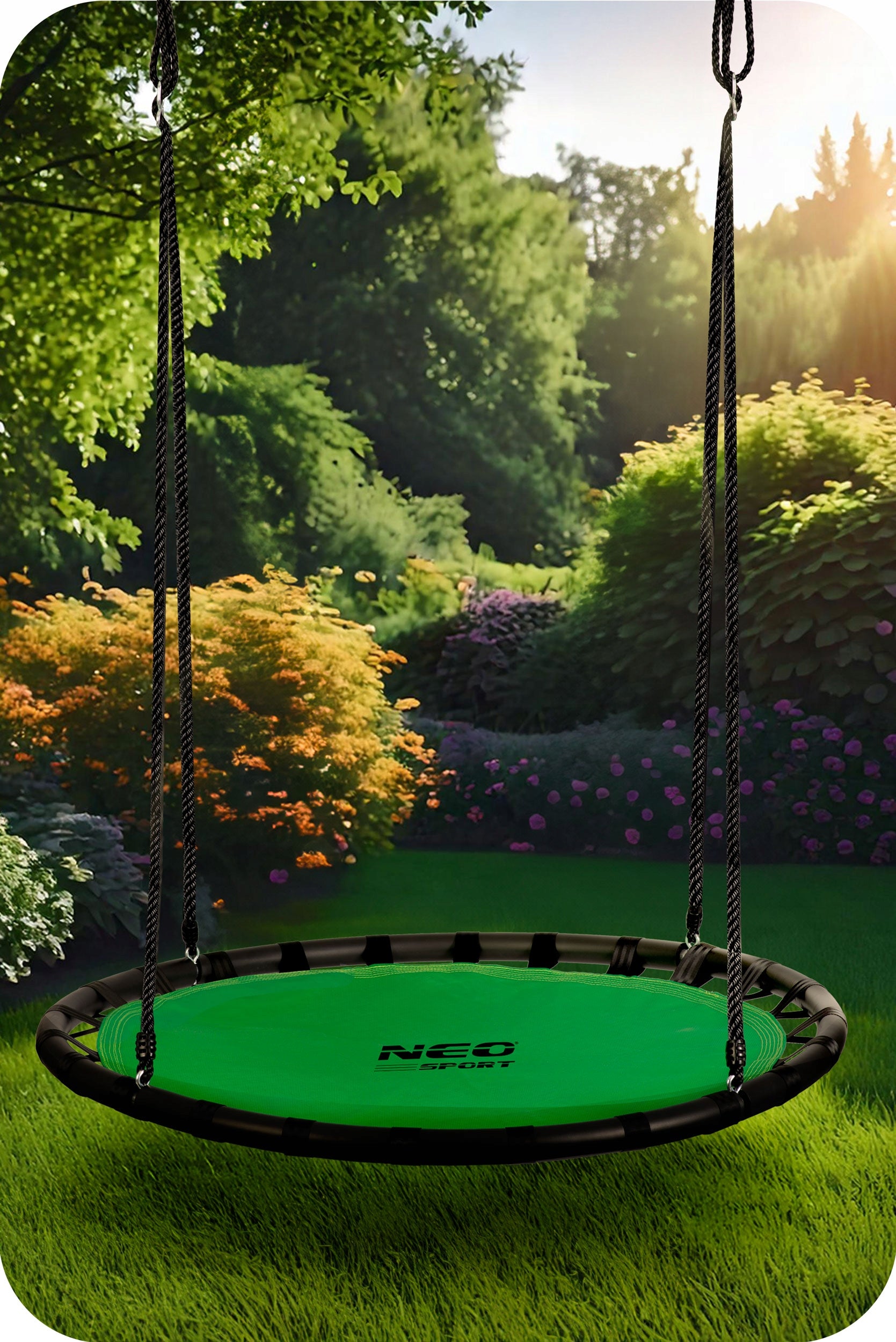 GARDEN SWING LARGE STRONG STORK NEST HANGING CHAIR 120 cm XXL Packaging status original