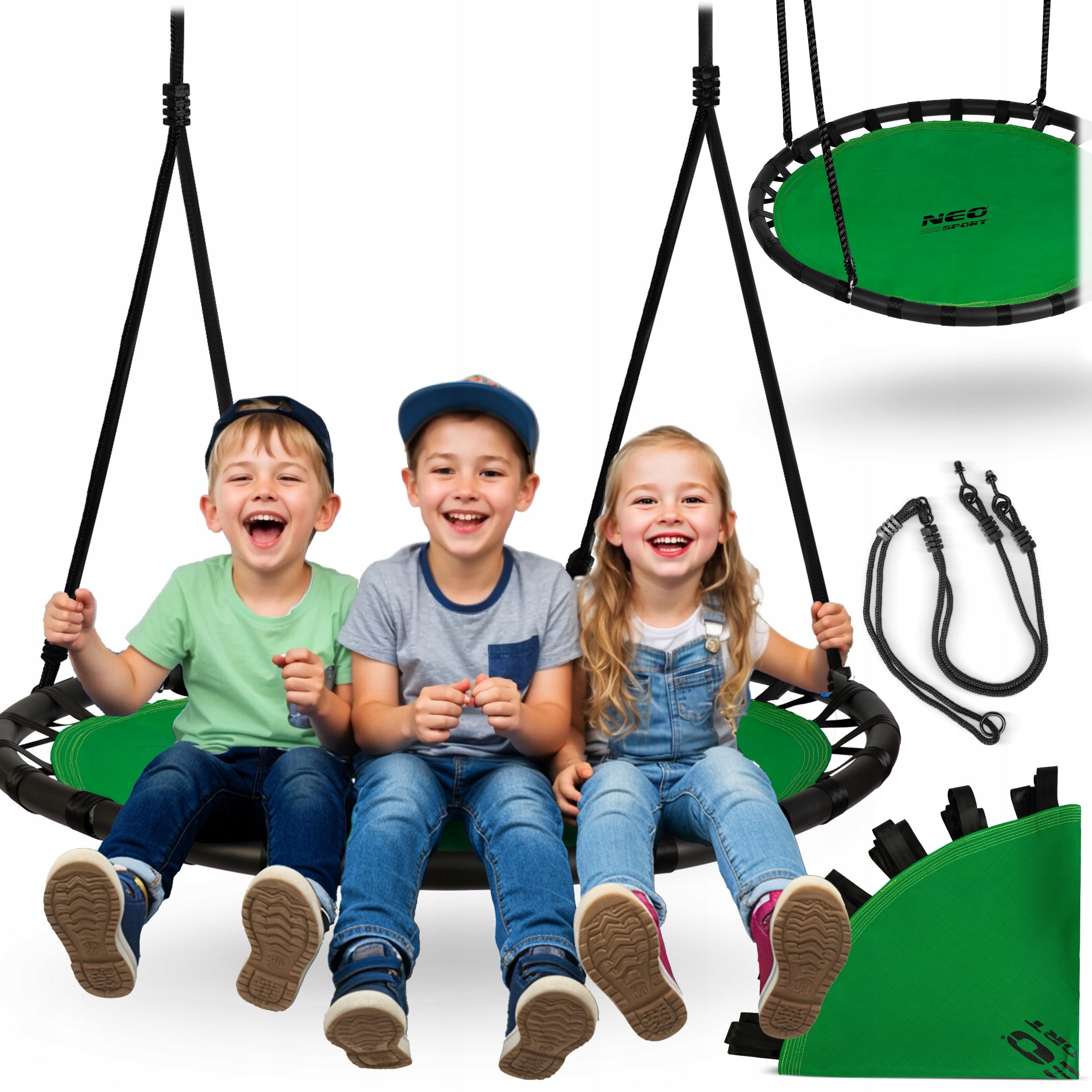 GARDEN SWING LARGE STRONG STORK NEST HANGING CHAIR 120 cm XXL