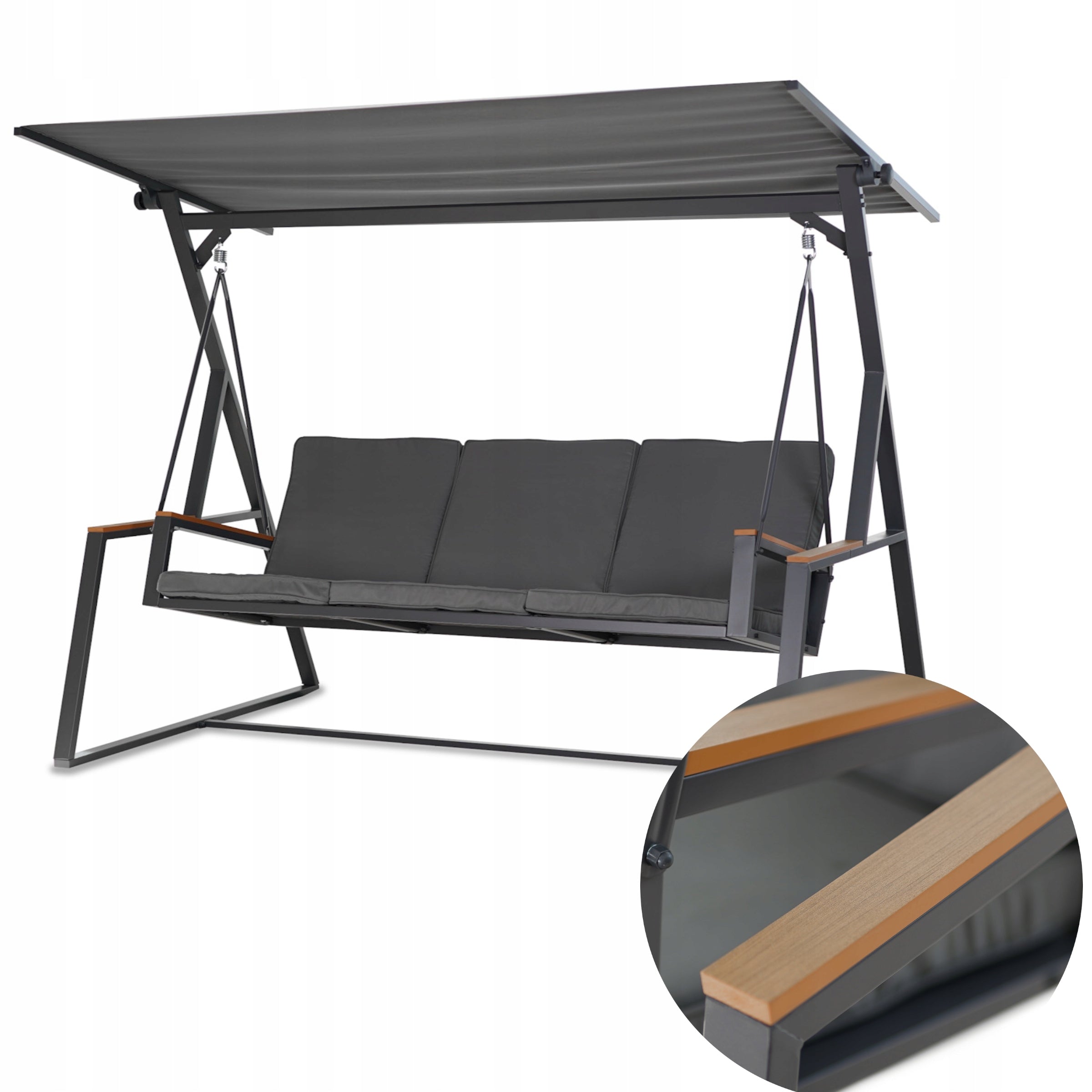 GARDEN SWING LUX PREMIUM ROCKING LINE WITH VISOR