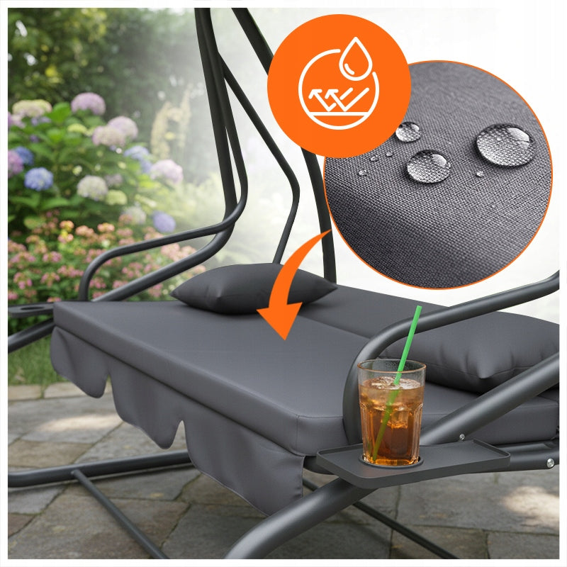 GARDEN SWING METAL COUCH FOLDING ROCKING BENCH FOR TERRACE CANOPY Kind freestanding