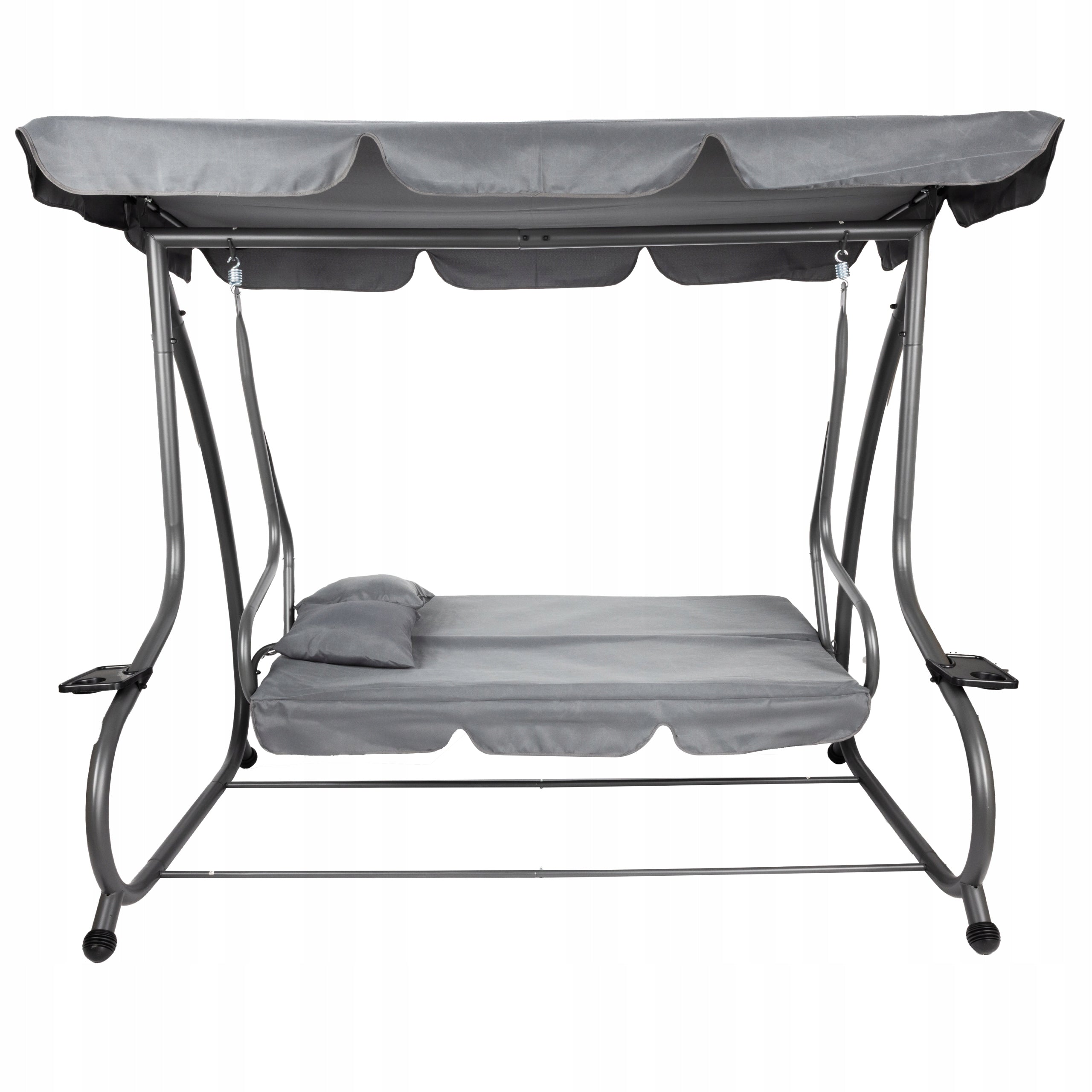 GARDEN SWING METAL FREESTANDING FOLDING BOKATO WITH VISOR GREY Line MINGO