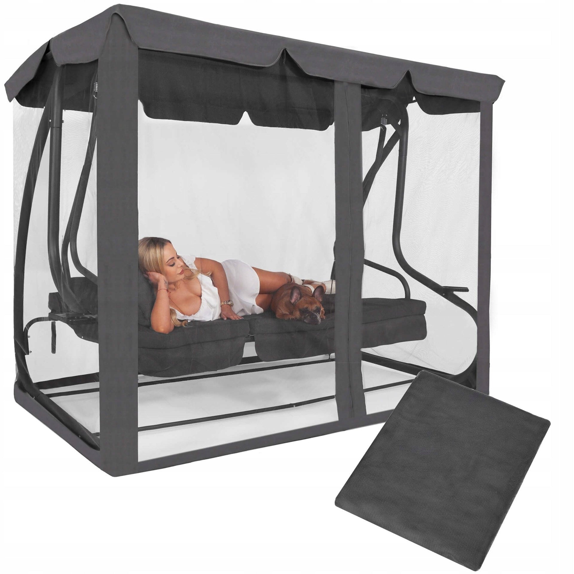 GARDEN SWING MOSQUITO NET FOR GARDEN SWING GREY PROTECTIVE MESH Packaging status original