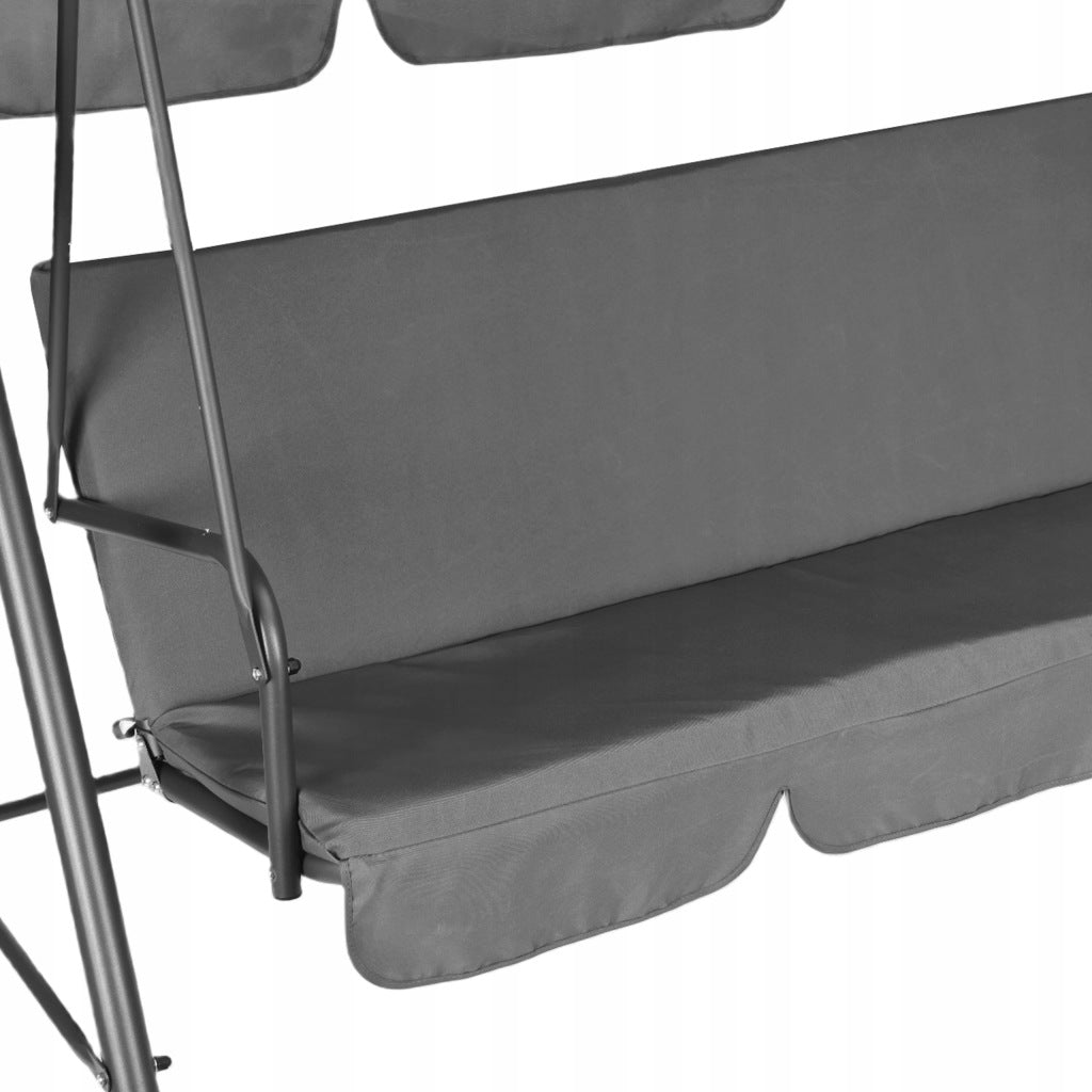 GARDEN SWING ROCKING COUCH FREESTANDING STEEL CANOPY Material of manufacture metal fabric synthetic material