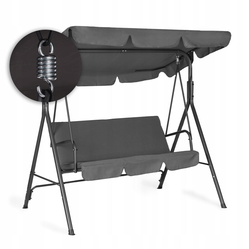 GARDEN SWING ROCKING COUCH FREESTANDING STEEL CANOPY Seat width 50 cm