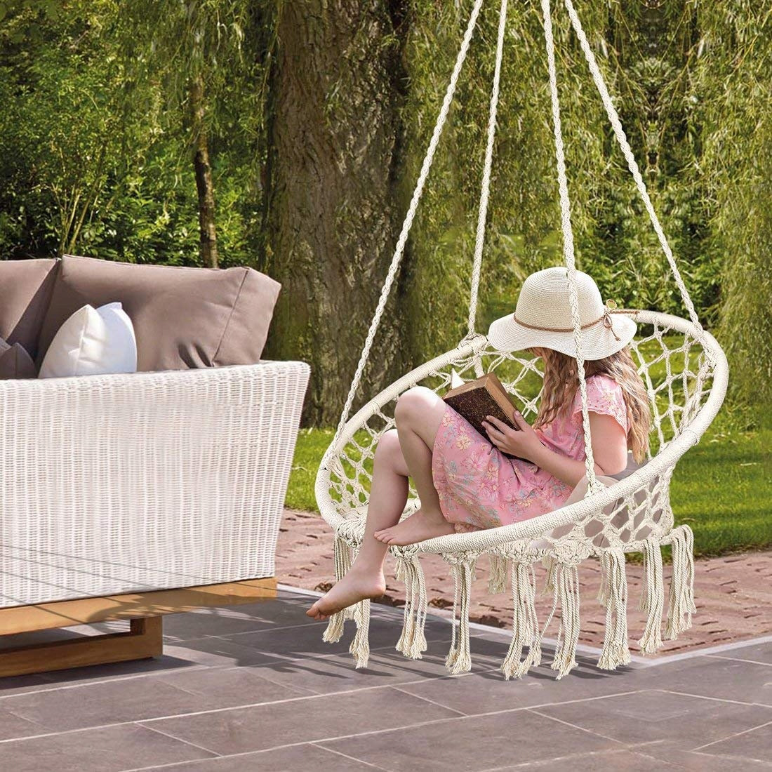 GARDEN SWING STORK NEST HANGING CHAIR FOR GARDEN HOUSE XL BOHO Kind hanging