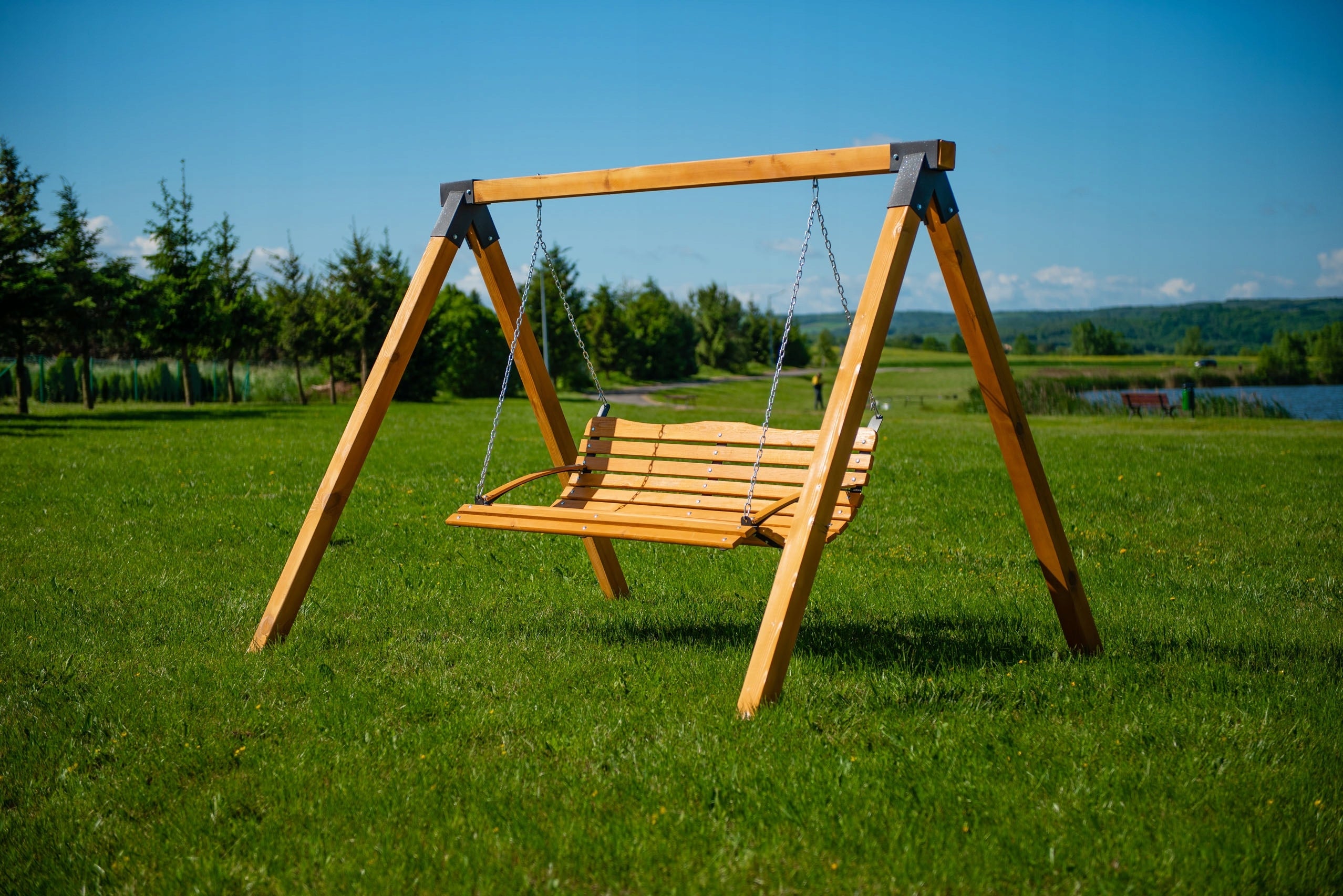 GARDEN SWING WOODEN SEAT WOODEN BENCH - VENUS Manufacturer no brand