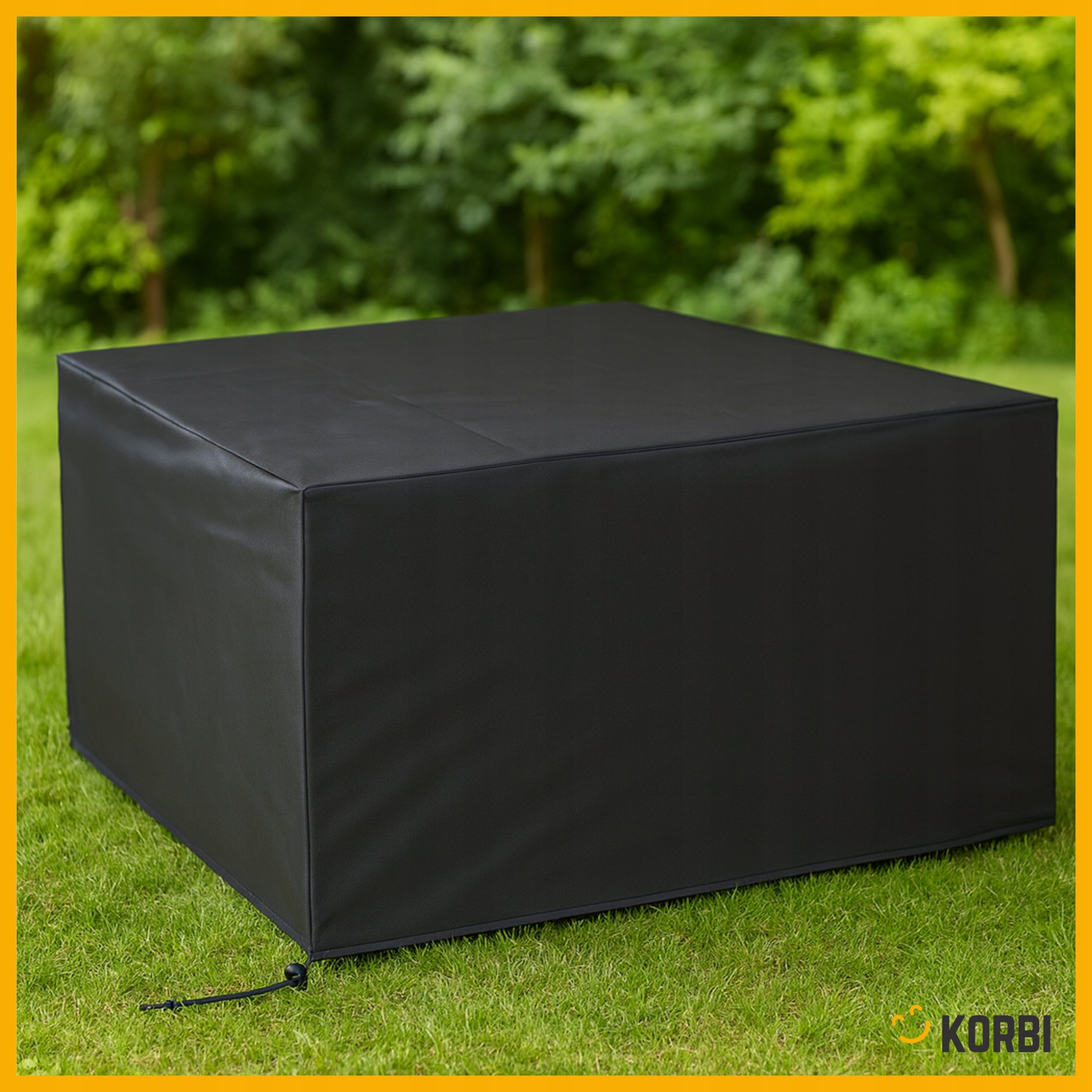 GARDEN TABLE COVER GRILL TABLE FURNITURE WATERPROOF BLACK 120x120x74 Length 120 cm