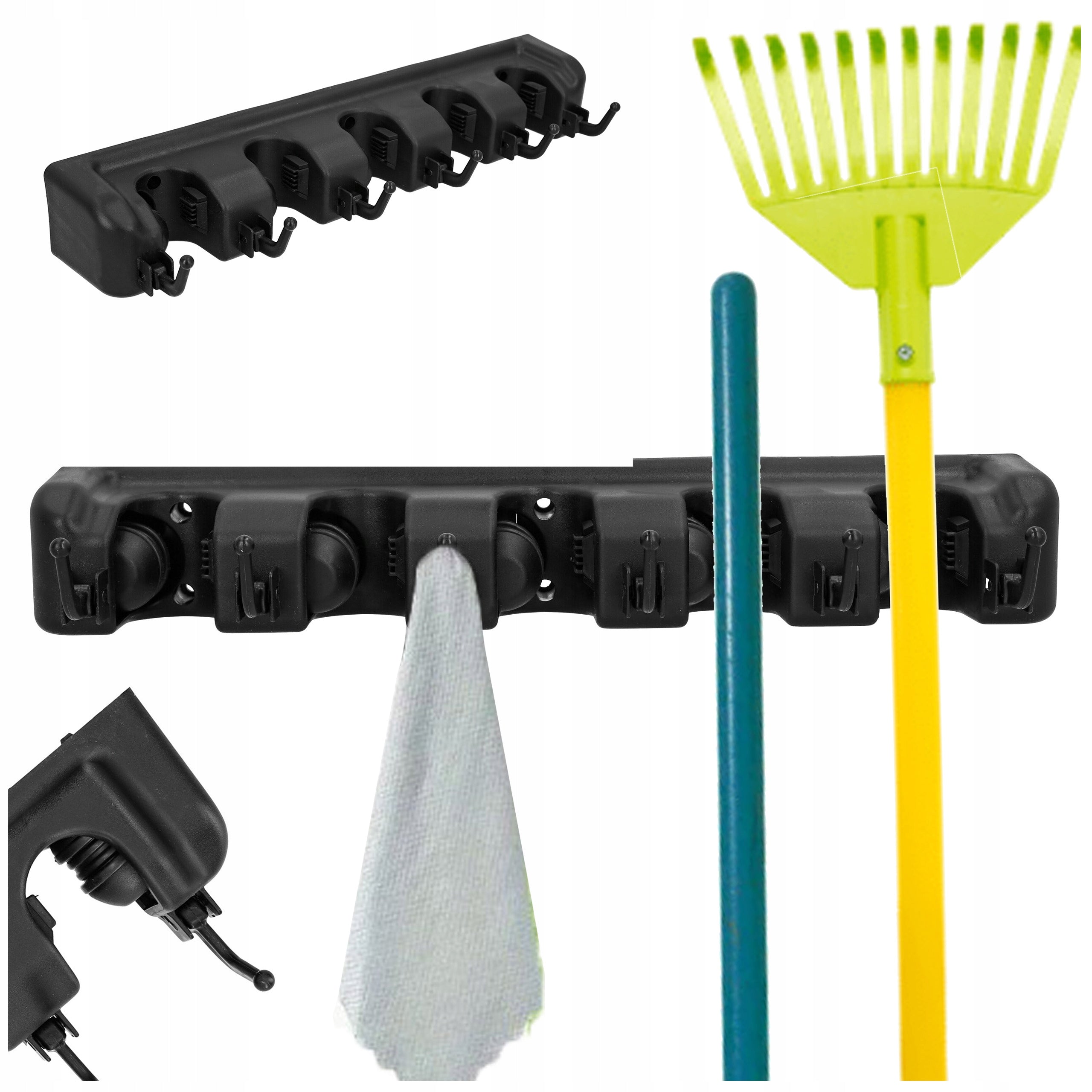 GARDEN TOOL HANGER Wall Mounted Broom Holder Brush Mop Rake