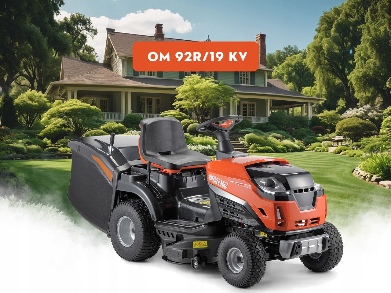 GARDEN TRACTOR MOWER OLEO-MAC OM 92R/19 KV 586C 92CM 19KM 2 CYLINDERS Manufacturer code 68059001