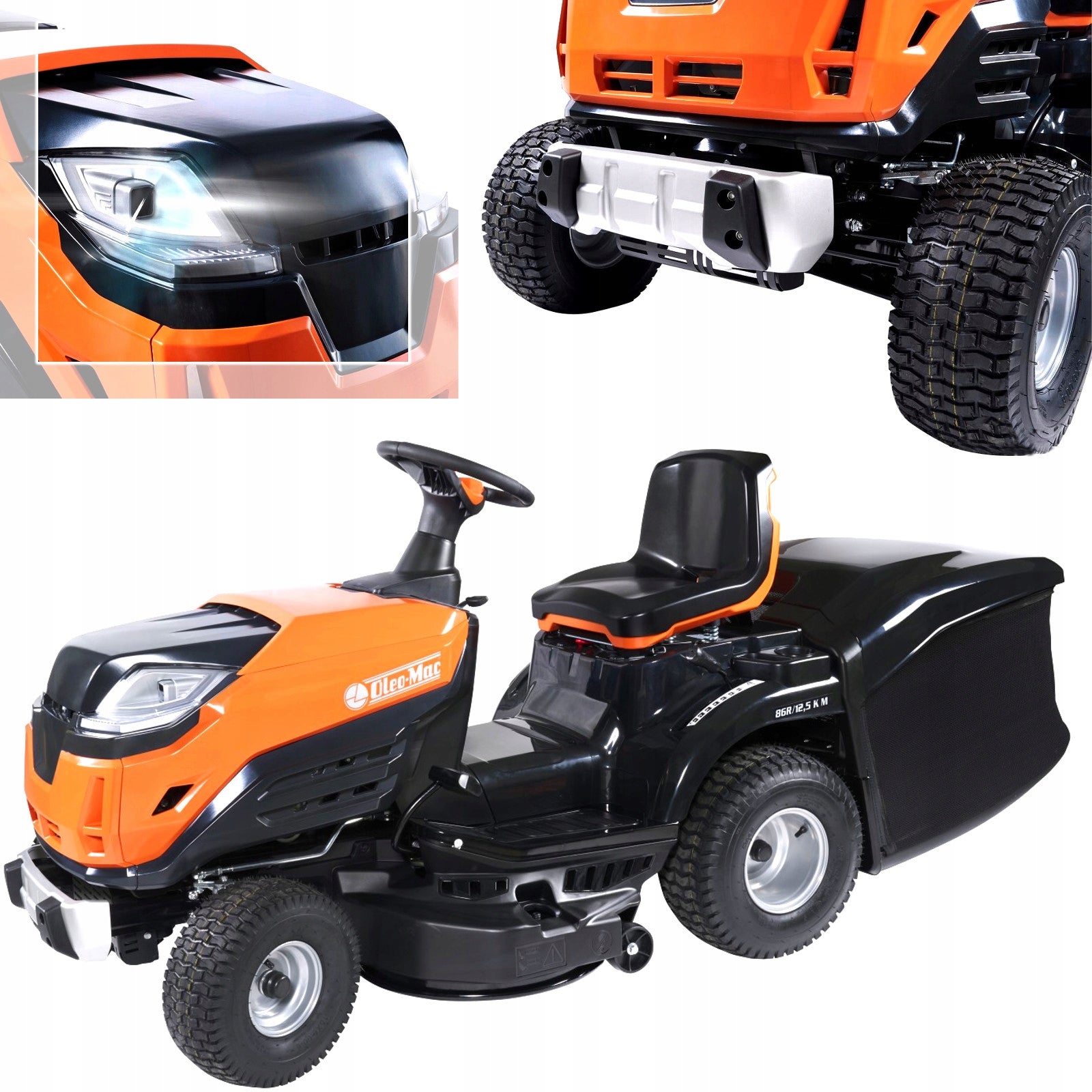 GARDEN TRACTOR MOWER OLEO MAC OM86R/12,5KM OIL+HEADPHONES+CANISTER Brand Oleo-Mac