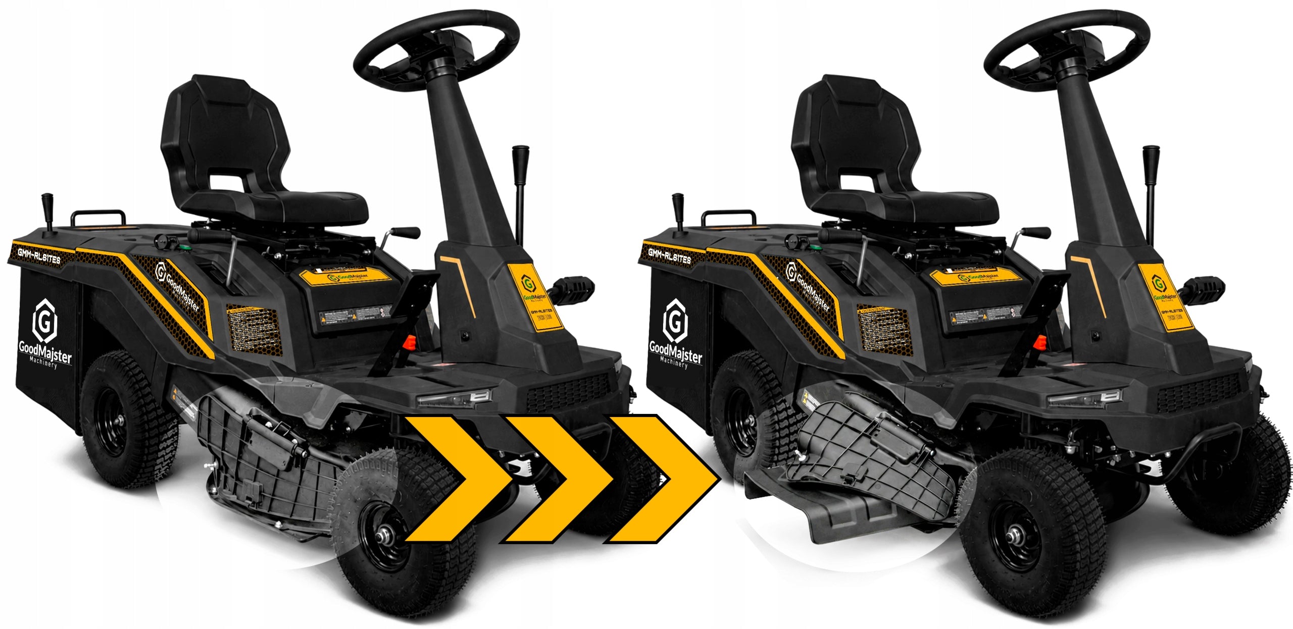 GARDEN TRACTOR RIDER Lawn mower 61cm 3in1 4,5kW 224cc RATO GoodMajster Series TRACTOR