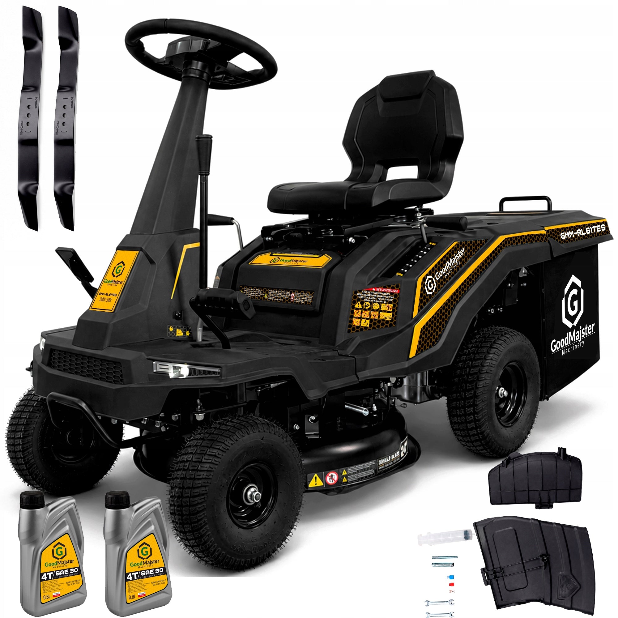 GARDEN TRACTOR RIDER Lawn mower 61cm 3in1 4,5kW 224cc RATO GoodMajster