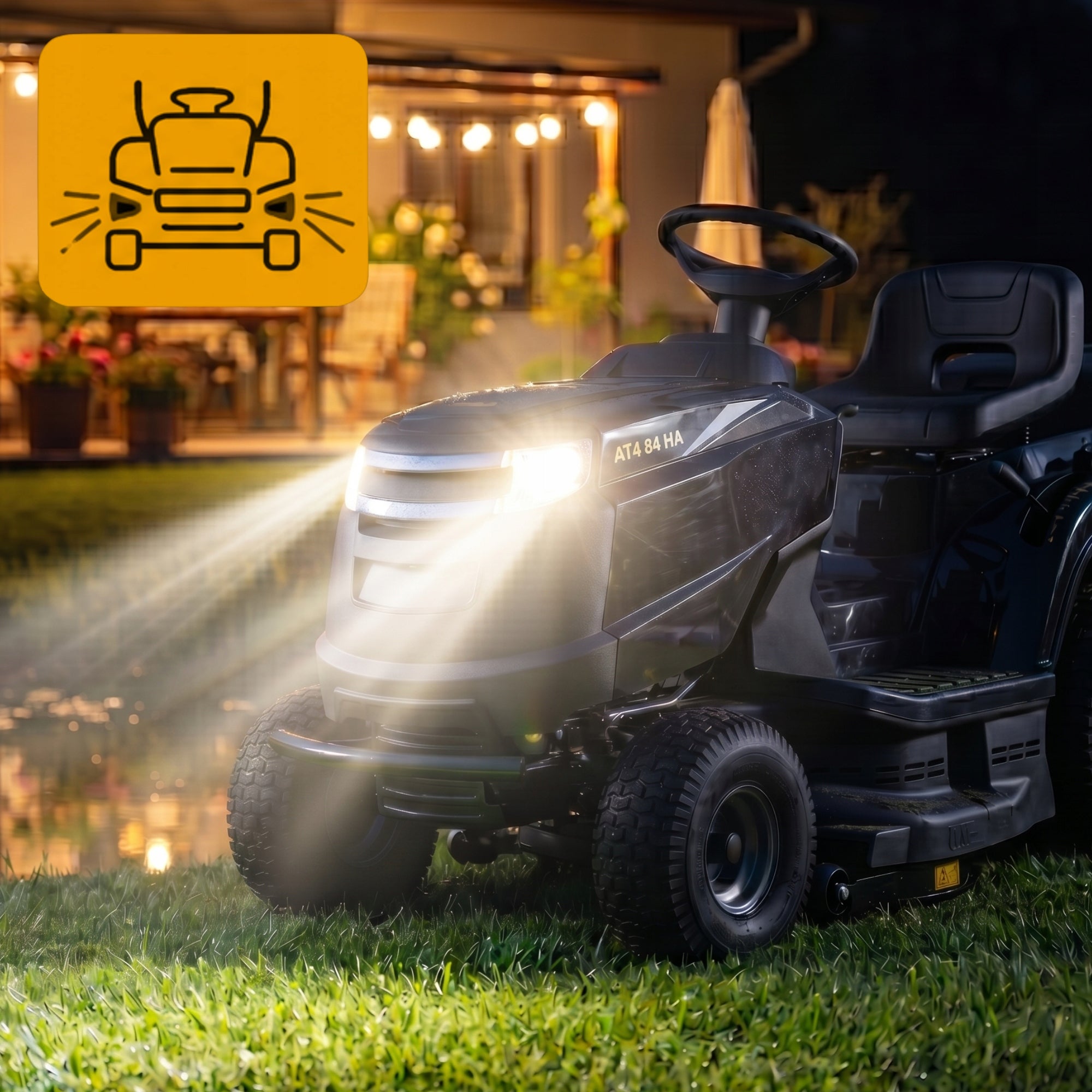 GARDEN TRACTOR WITH BASKET 200L ALPINA BY STIGA AT4 84 HA HYDROSTAT MULCZER Mowing width 84 cm
