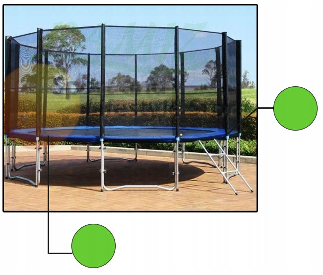GARDEN TRAMPOLINE 487CM 16FT FOR CHILDREN NET LADDER LARGE STABLE Brand Skyramiz