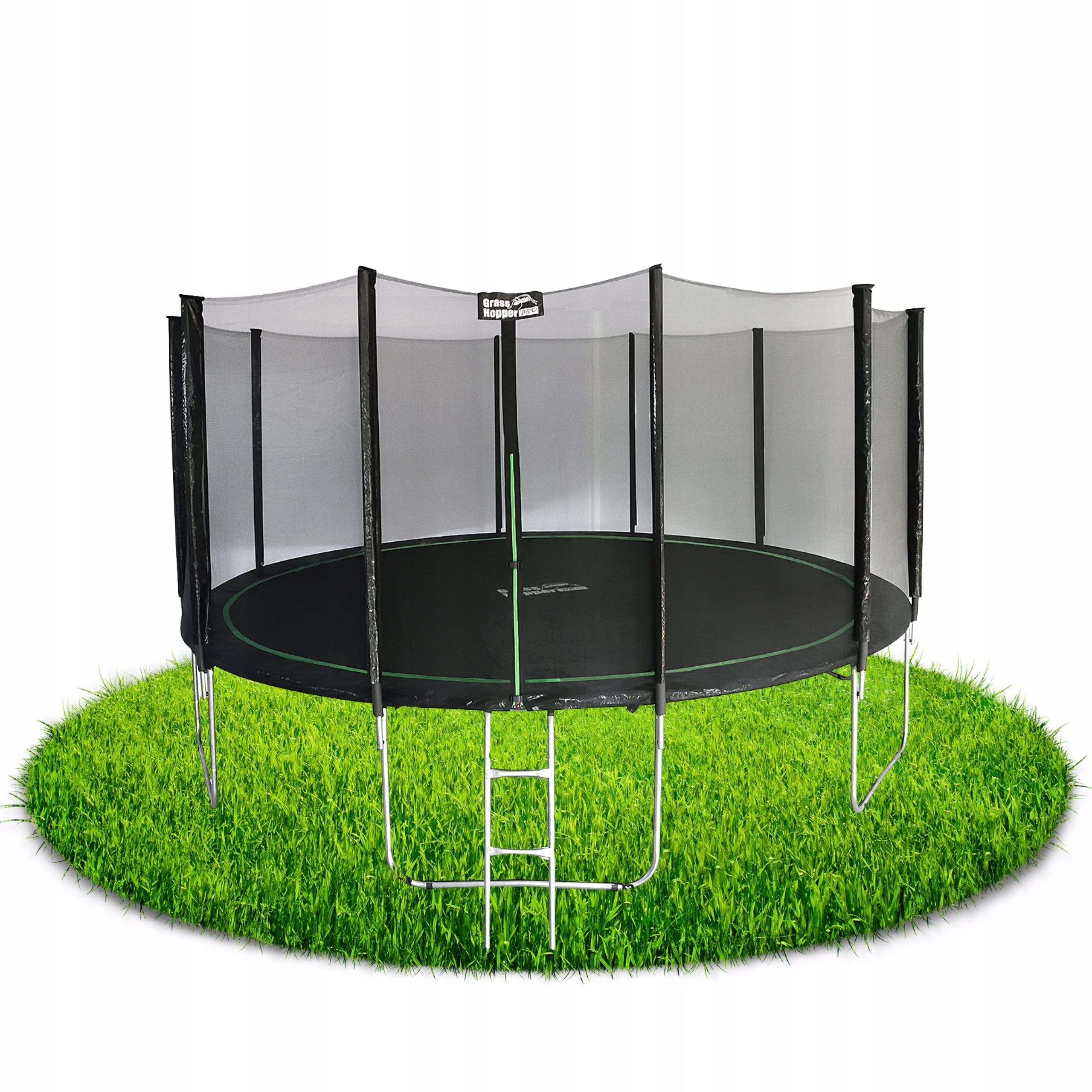 GARDEN TRAMPOLINE 488cm 16ft LADDER MESH Height from ground level 96 cm
