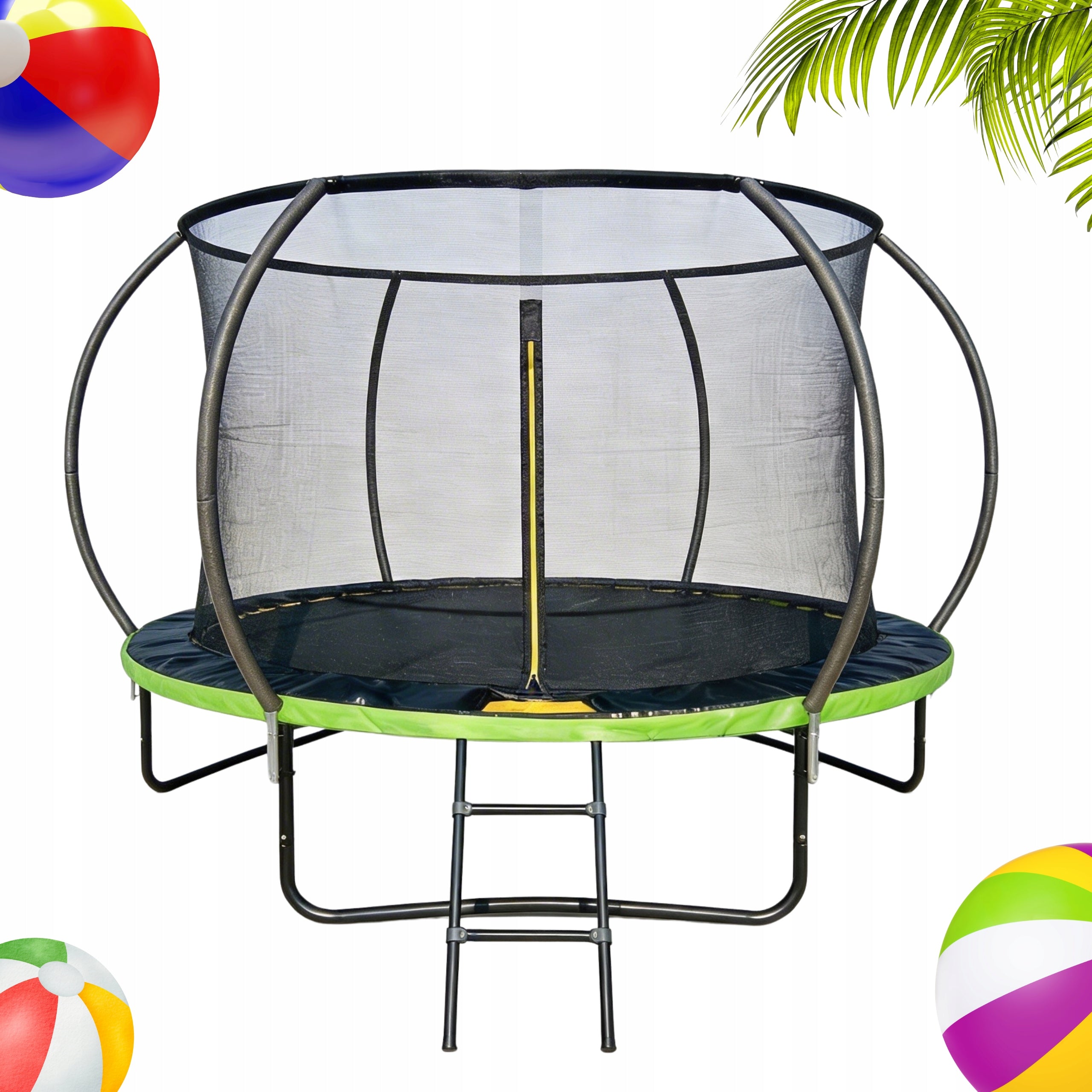 GARDEN TRAMPOLINE FOR CHILDREN 244 cm LADDER SAFETY NET 8FT