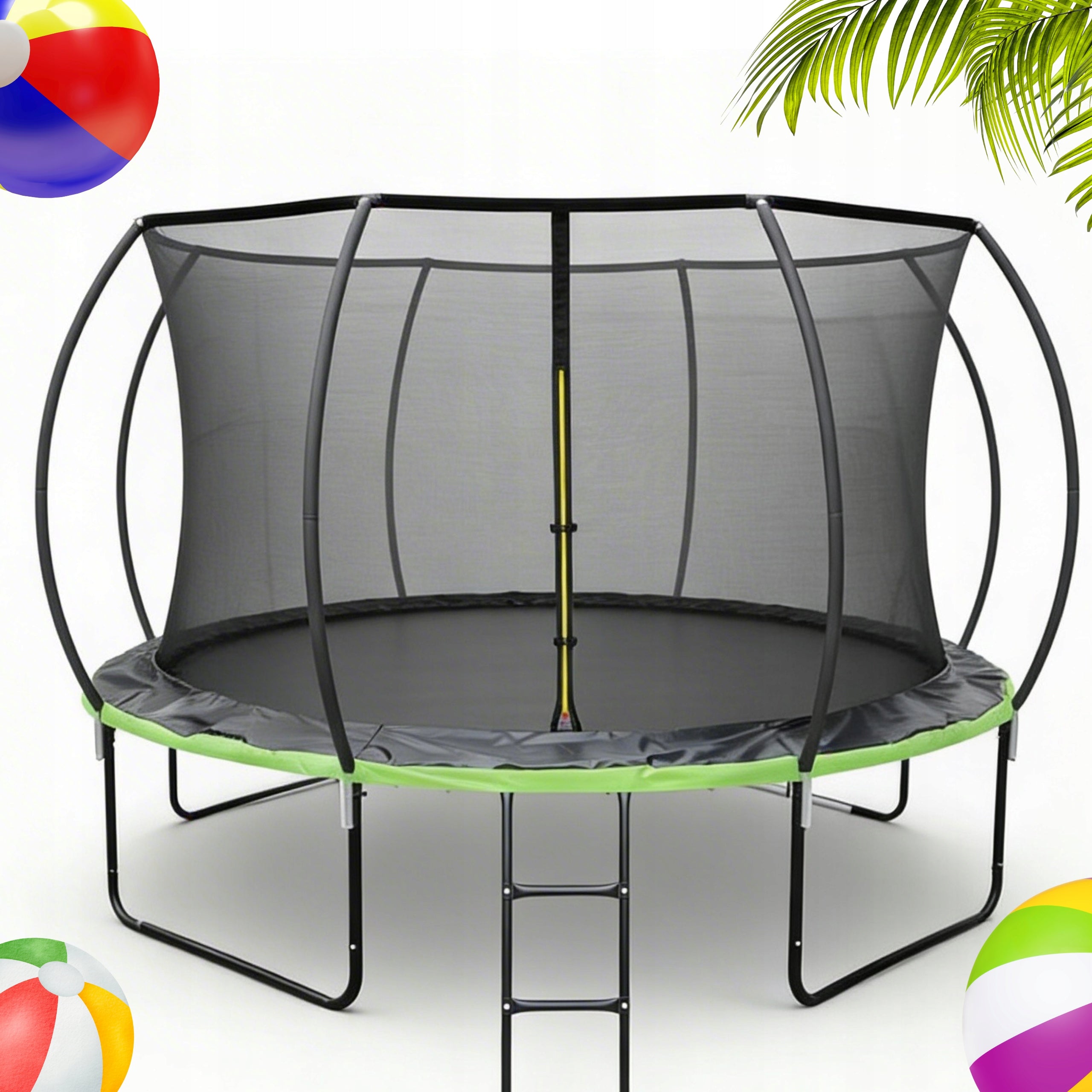 GARDEN TRAMPOLINE FOR CHILDREN 366 cm LADDER SAFETY NET 12FT