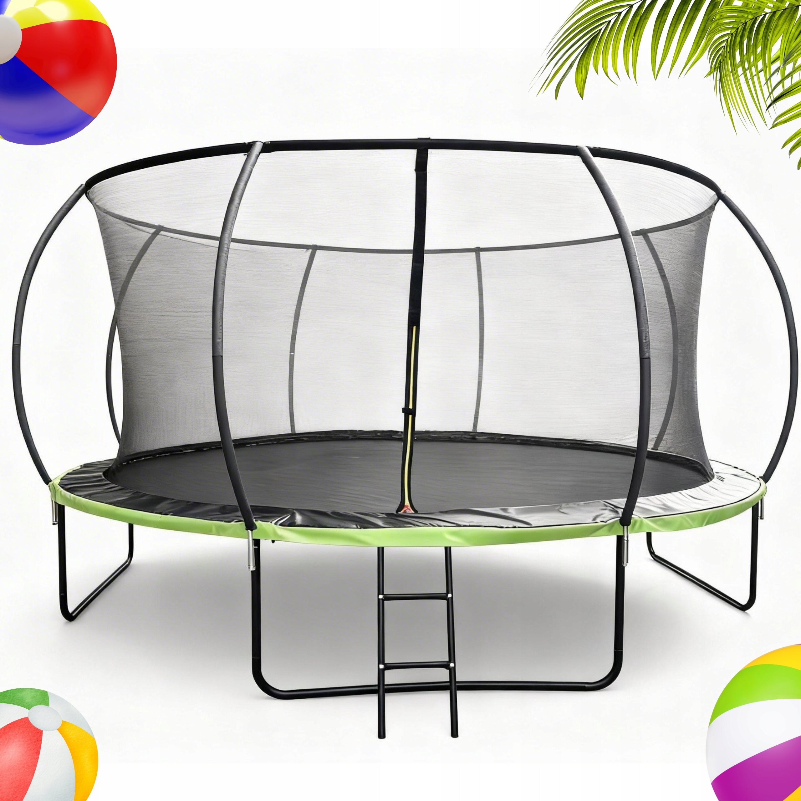 GARDEN TRAMPOLINE FOR CHILDREN 427 cm LADDER SAFETY NET 14FT