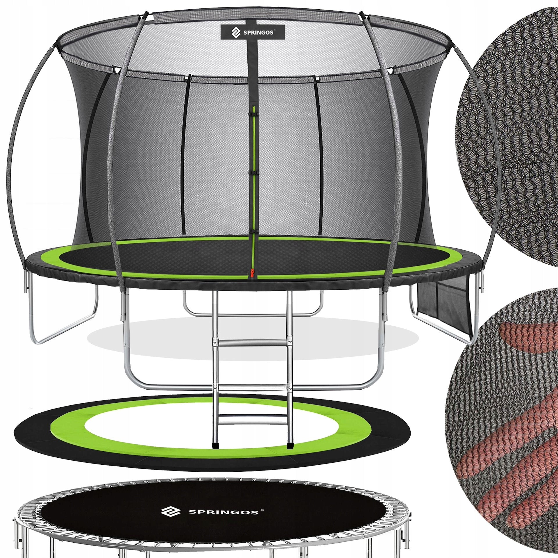GARDEN TRAMPOLINE FOR CHILDREN FOR GARDEN WITH INNER MESH 12FT 374cm Packaging status original