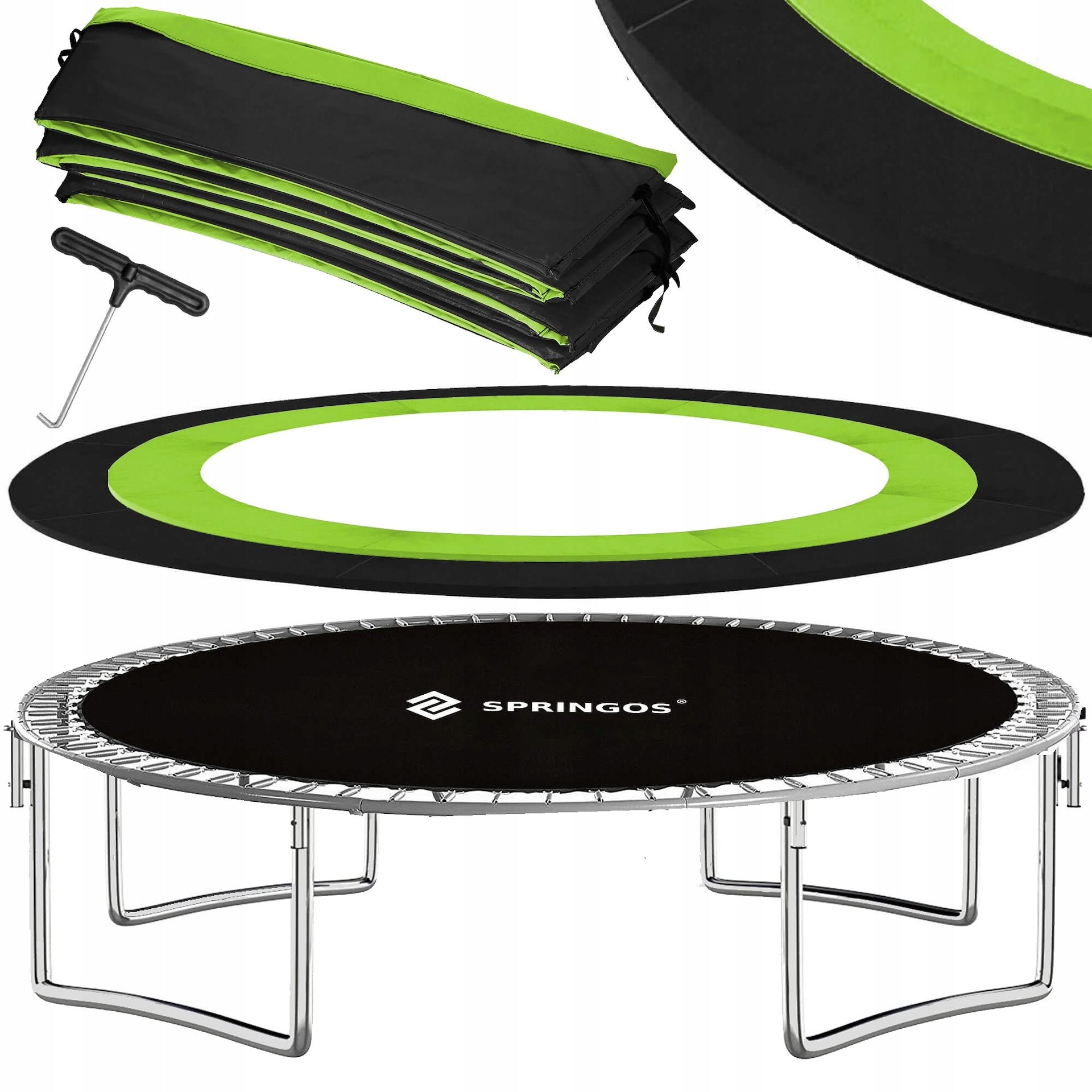 GARDEN TRAMPOLINE FOR CHILDREN FOR GARDEN WITH INNER MESH 12FT 374cm Size (ft) 12 (365-374 cm)