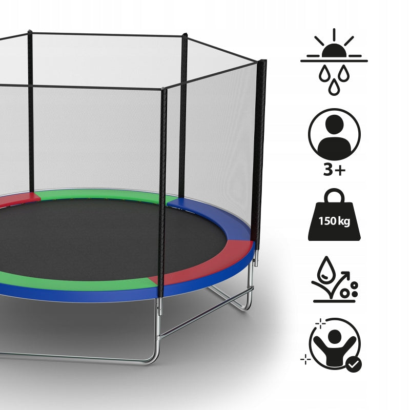 GARDEN TRAMPOLINE FOR CHILDREN LARGE WITH BRACKETS WITH NET 10 FT 305CM SKY EAN (GTIN) 5905186130570
