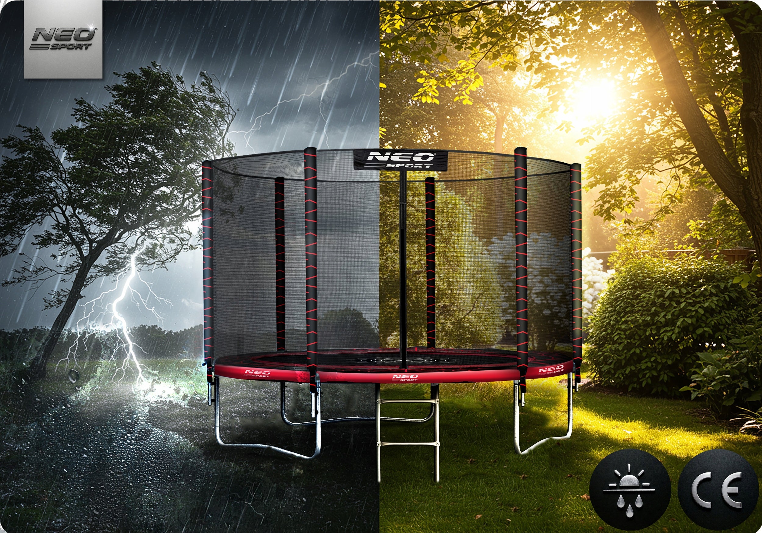 GARDEN TRAMPOLINE FOR CHILDREN SAFE SOLID 252cm NEOSPORT 8ft Manufacturer code NS-08Z241