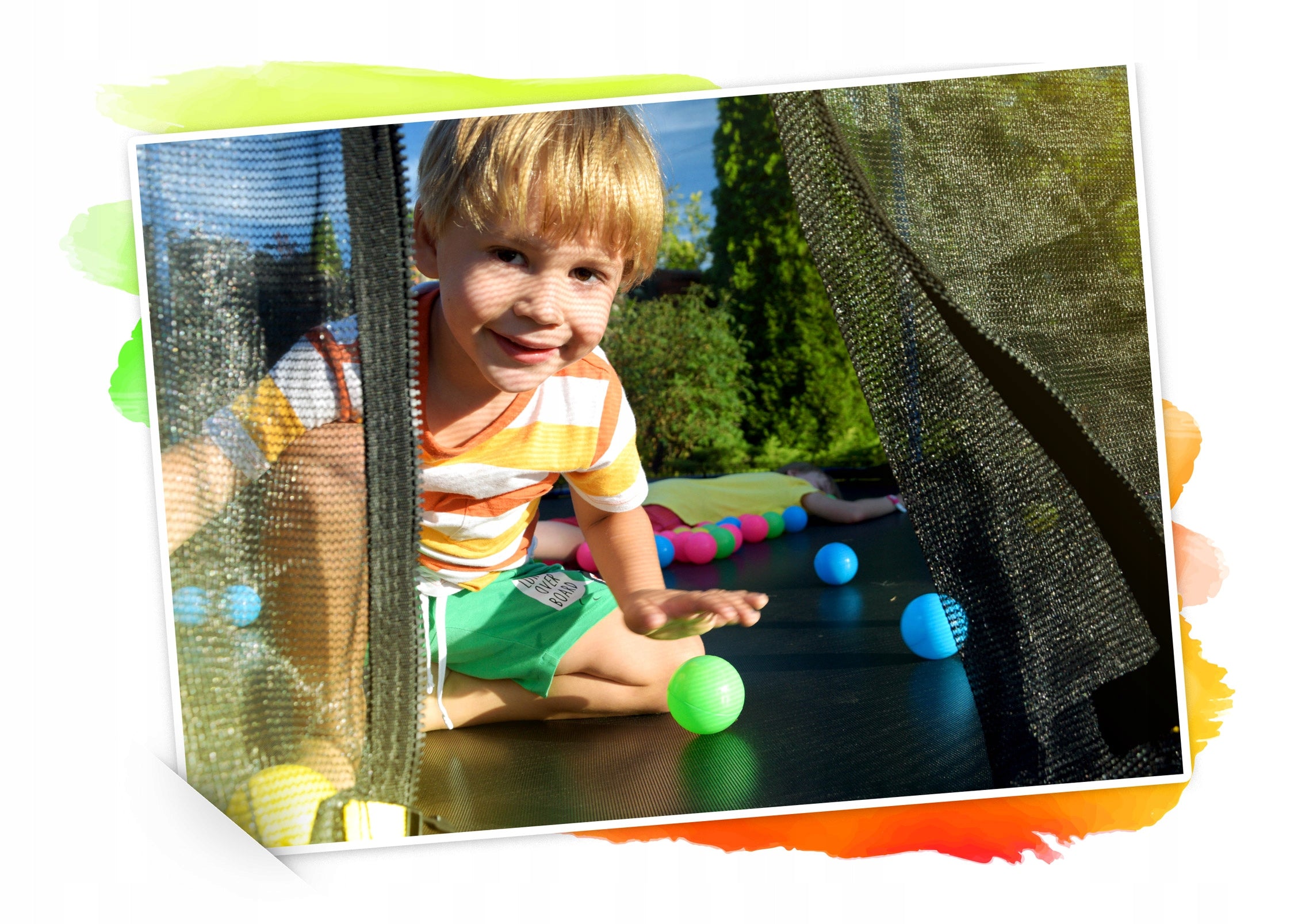 GARDEN TRAMPOLINE FOR CHILDREN WITH INNER MESH 435cm 14ft NEOSPORT Number of springs/ropes 80