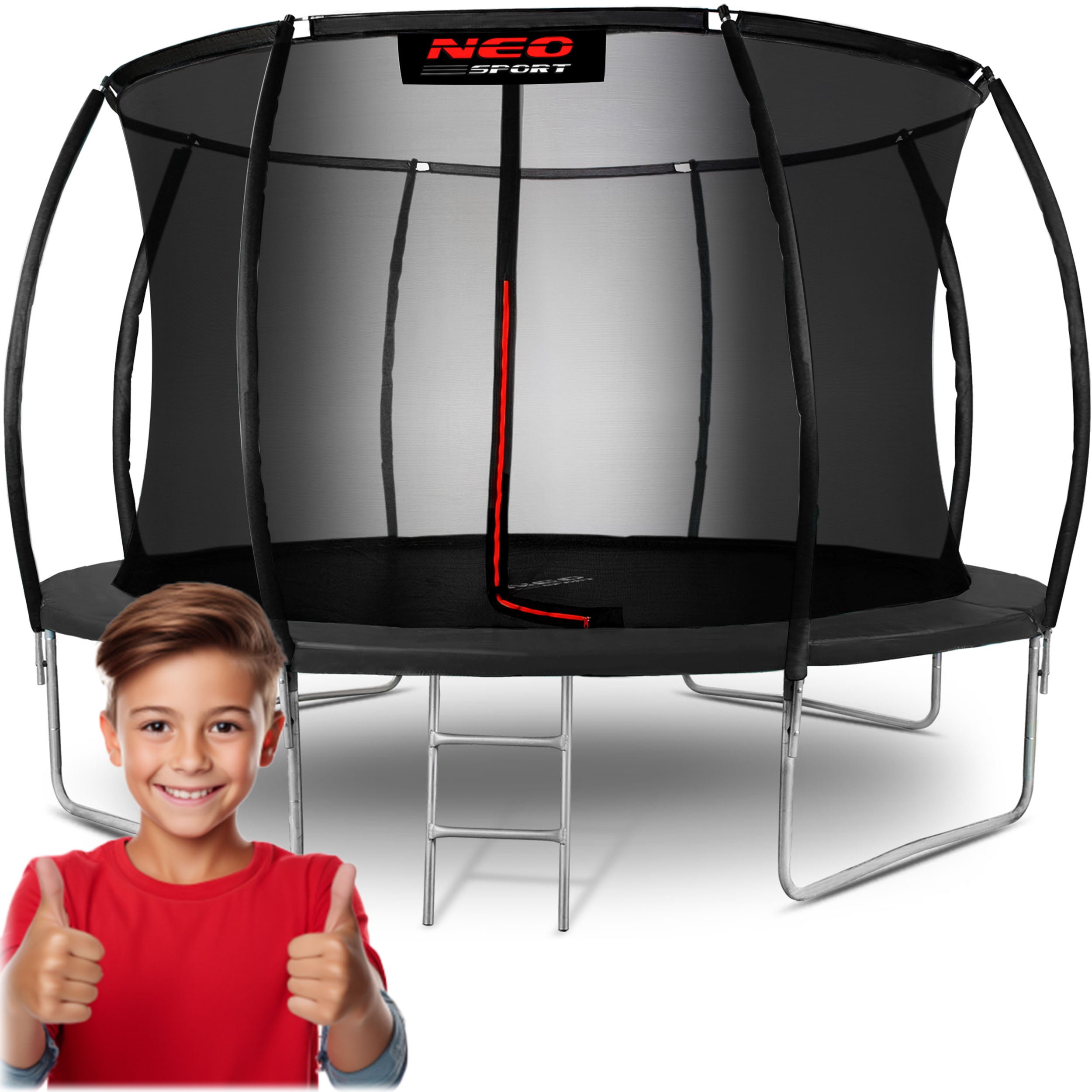 GARDEN TRAMPOLINE FOR CHILDREN WITH INNER MESH 435cm 14ft NEOSPORT