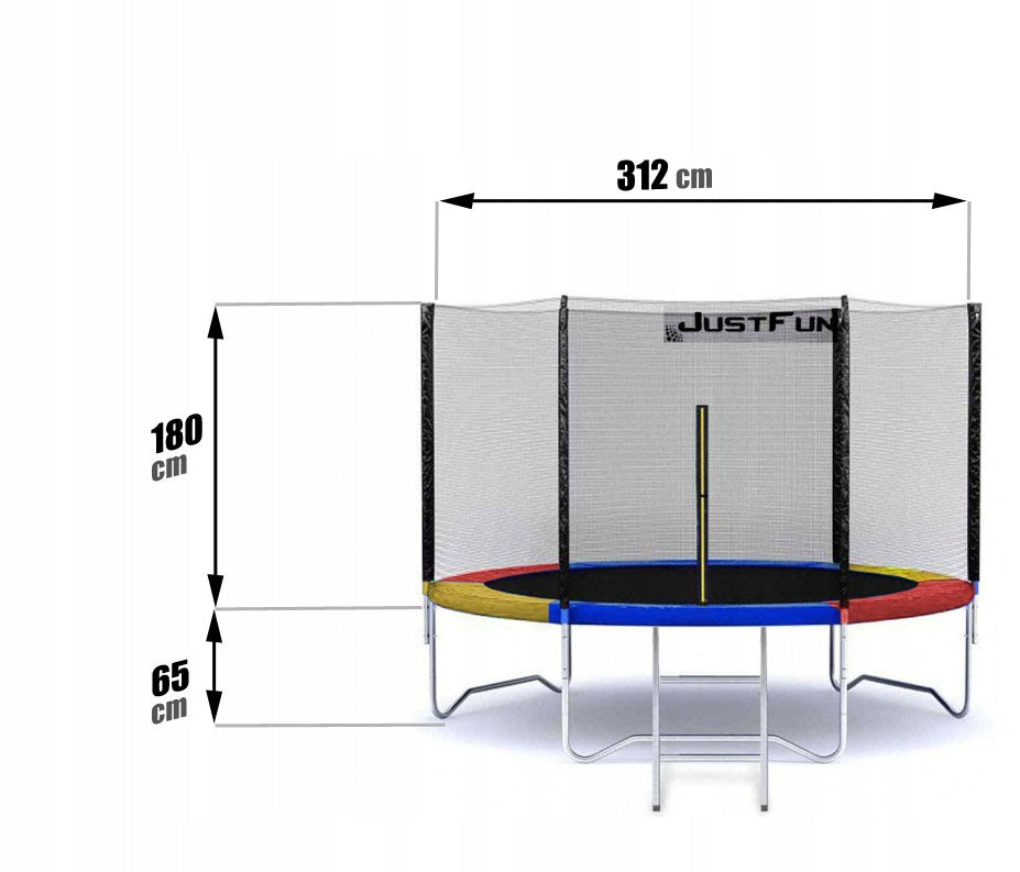GARDEN TRAMPOLINE JUST FUN 10FT-312CM MULTI Brand JUST FUN