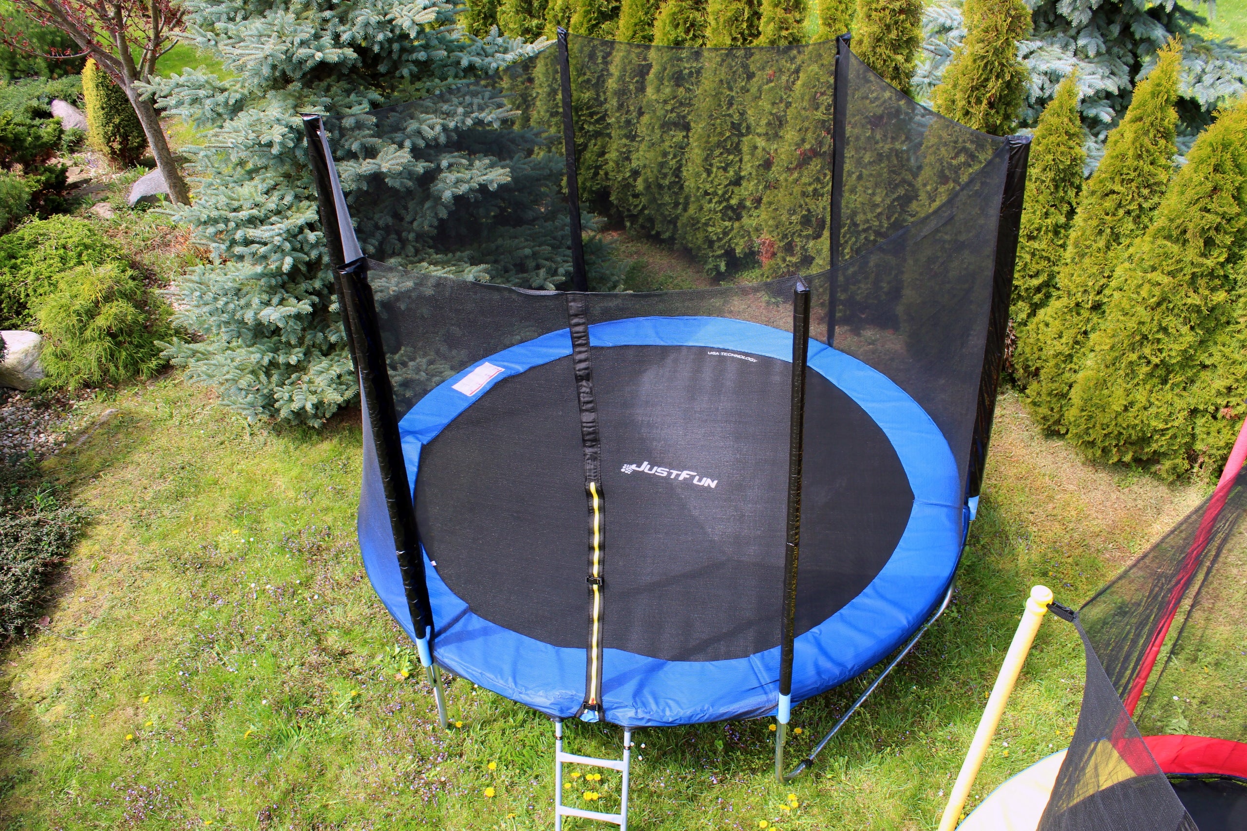 GARDEN TRAMPOLINE JUST FUN 8FT-252CM BLUE Total height 216 cm
