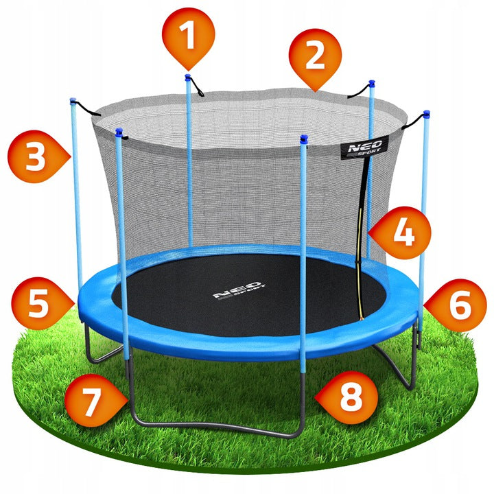 GARDEN TRAMPOLINE LARGE 10FT 312CM NEO-SPORT WITH INNER NET Brand Neo-sport