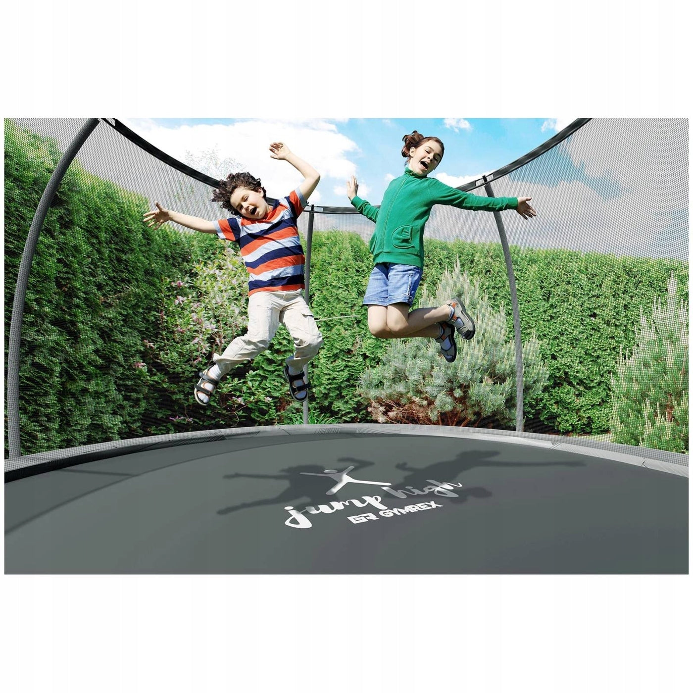 GARDEN TRAMPOLINE LARGE FITNESS TRAINING FUN Kind with net