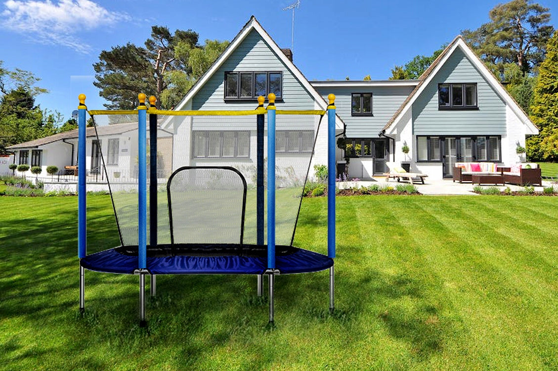 GARDEN TRAMPOLINE STABLE FOR CHILDREN HOME WITH MESH 140 x 122 CM Number of bars 6 pcs