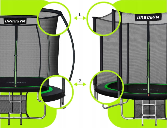 GARDEN TRAMPOLINE WITH INDOOR MESH FOR CHILDREN'S GARDEN 14 FT 435CM Brand Urbogym