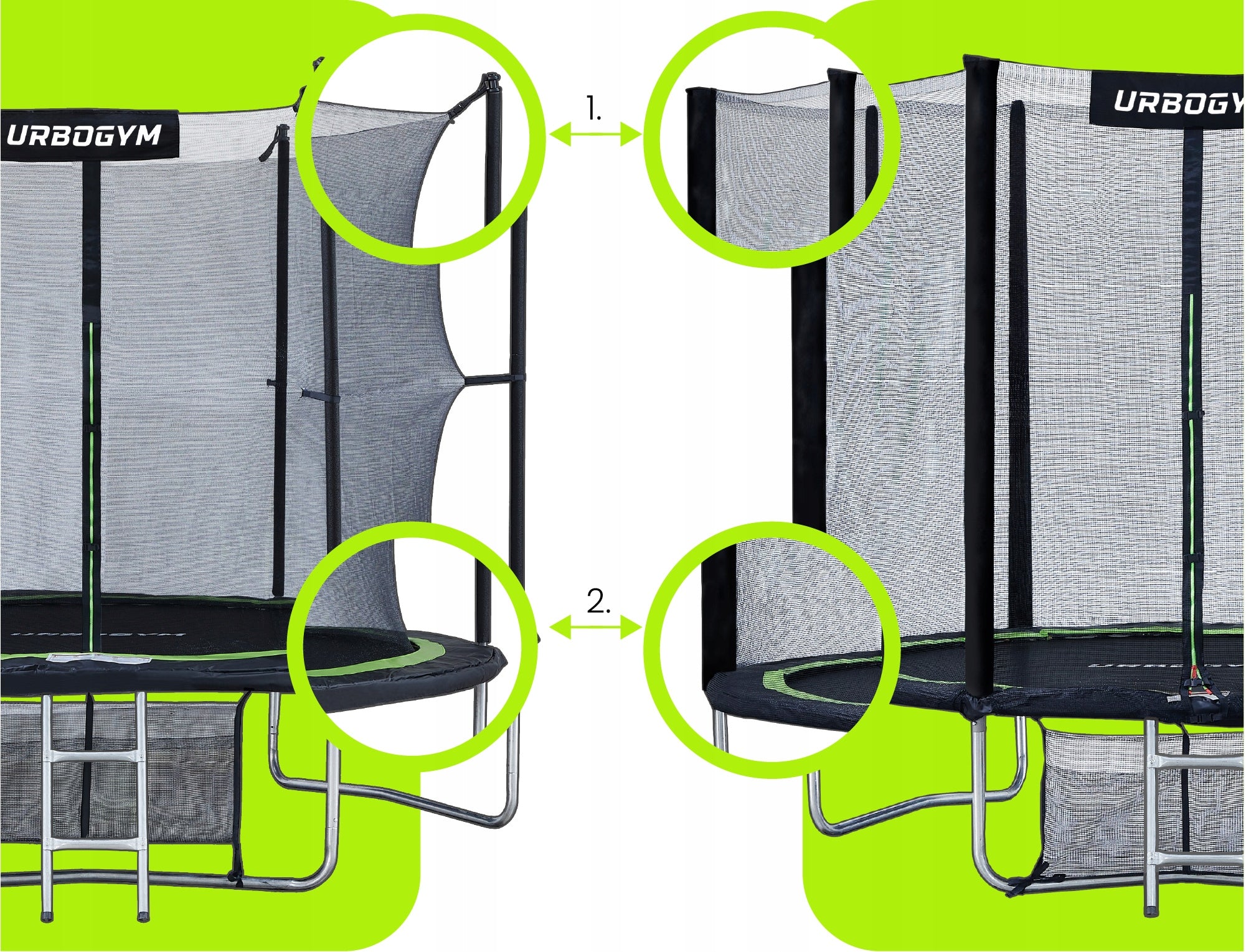 GARDEN TRAMPOLINE WITH INDOOR NET FOR CHILDREN'S GARDEN 8 FT 252 CM Brand Urbogym