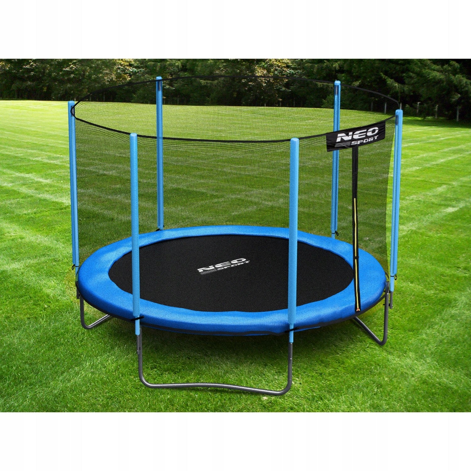 GARDEN TRAMPOLINE WITH NET AND LADDER FOR CHILDREN SAFE SOLID NEW Net height 1 cm