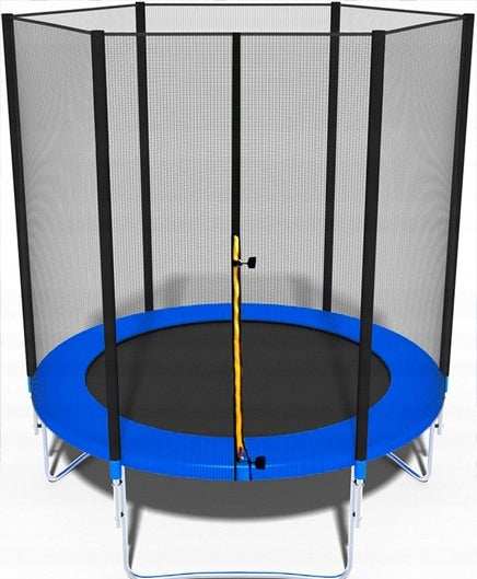 GARDEN TRAMPOLINE WITH NET FOR CHILDREN JUST FUN 6FT-183CM BLUE