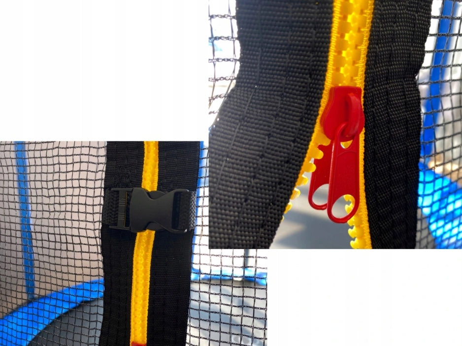 GARDEN TRAMPOLINE WITH NET LADDER 374CM 12FT GARDENLINE FOR GARDEN Net height 170 cm