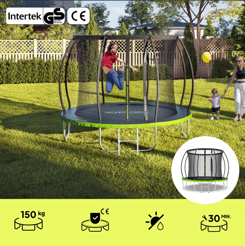 GARDEN TRAMPOLINE ZIPRO JUMP PRO PREMIUM 8FT 252CM WITH NET FOR CHILDREN Net height 150 cm