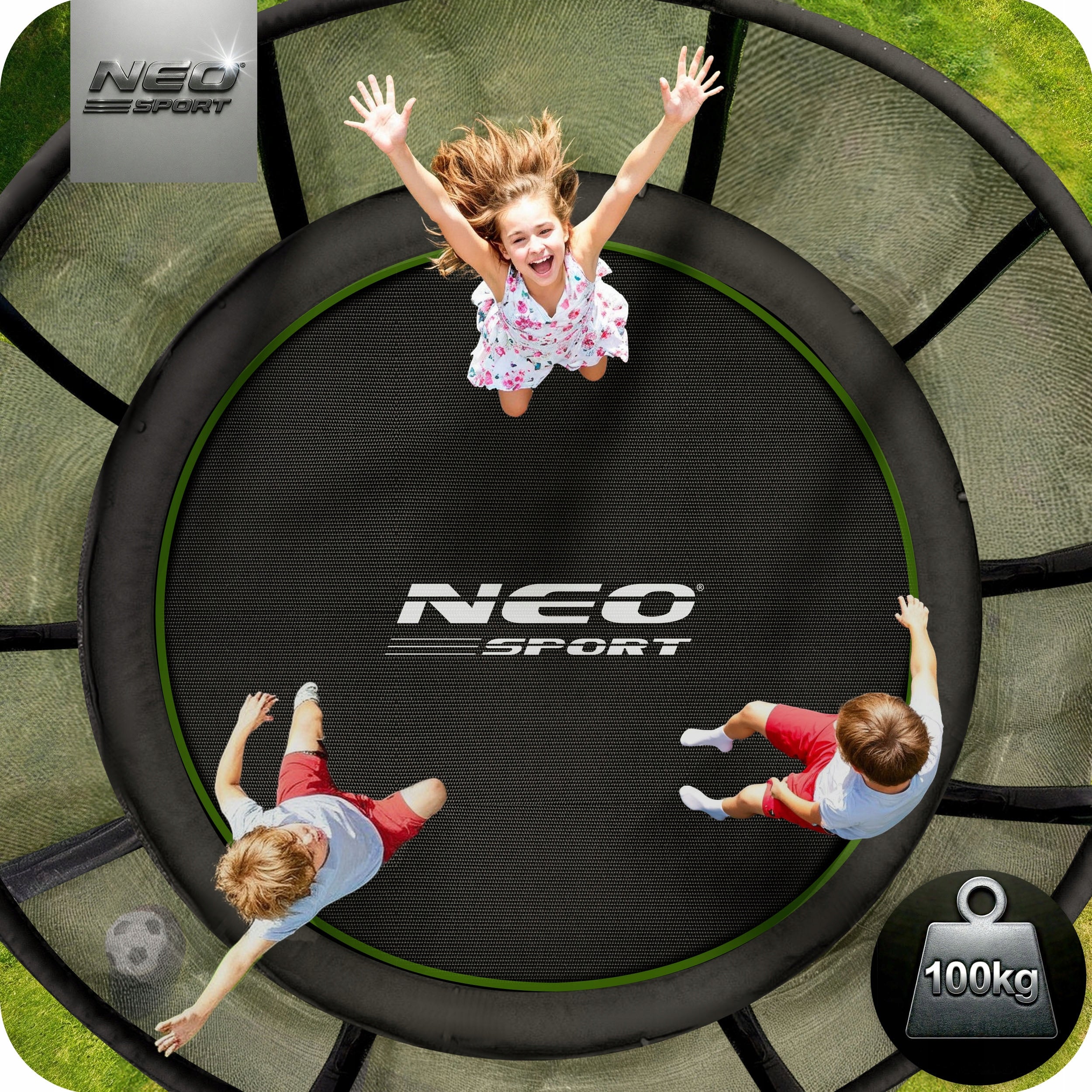 GARDEN TRAMPOLINE for children 252cm 8ft NEOSPORT model 2025 Number of springs/ropes 42