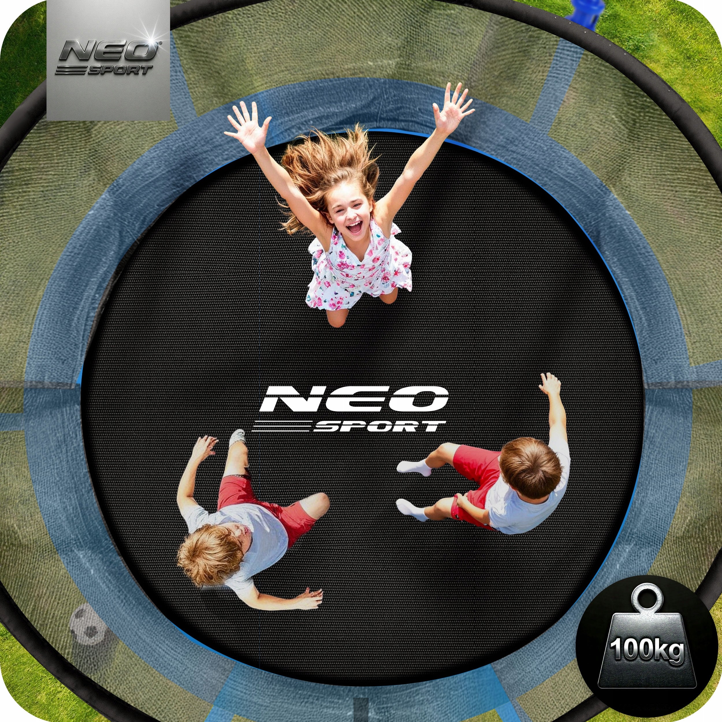 GARDEN TRAMPOLINE with inner net 252cm 8ft NEOSPORT model 2025 Number of bars 6 pcs