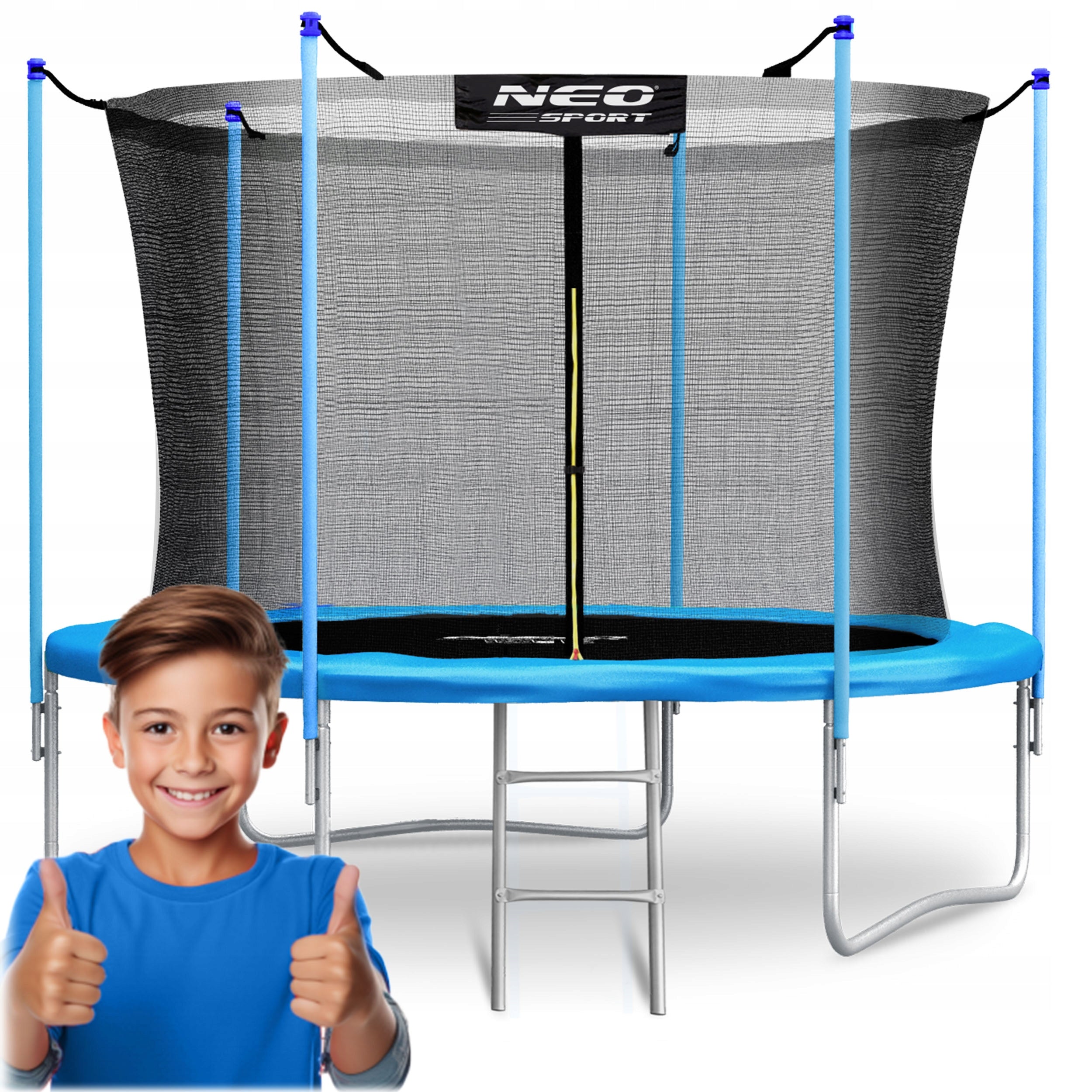 GARDEN TRAMPOLINE with inner net 252cm 8ft NEOSPORT model 2025