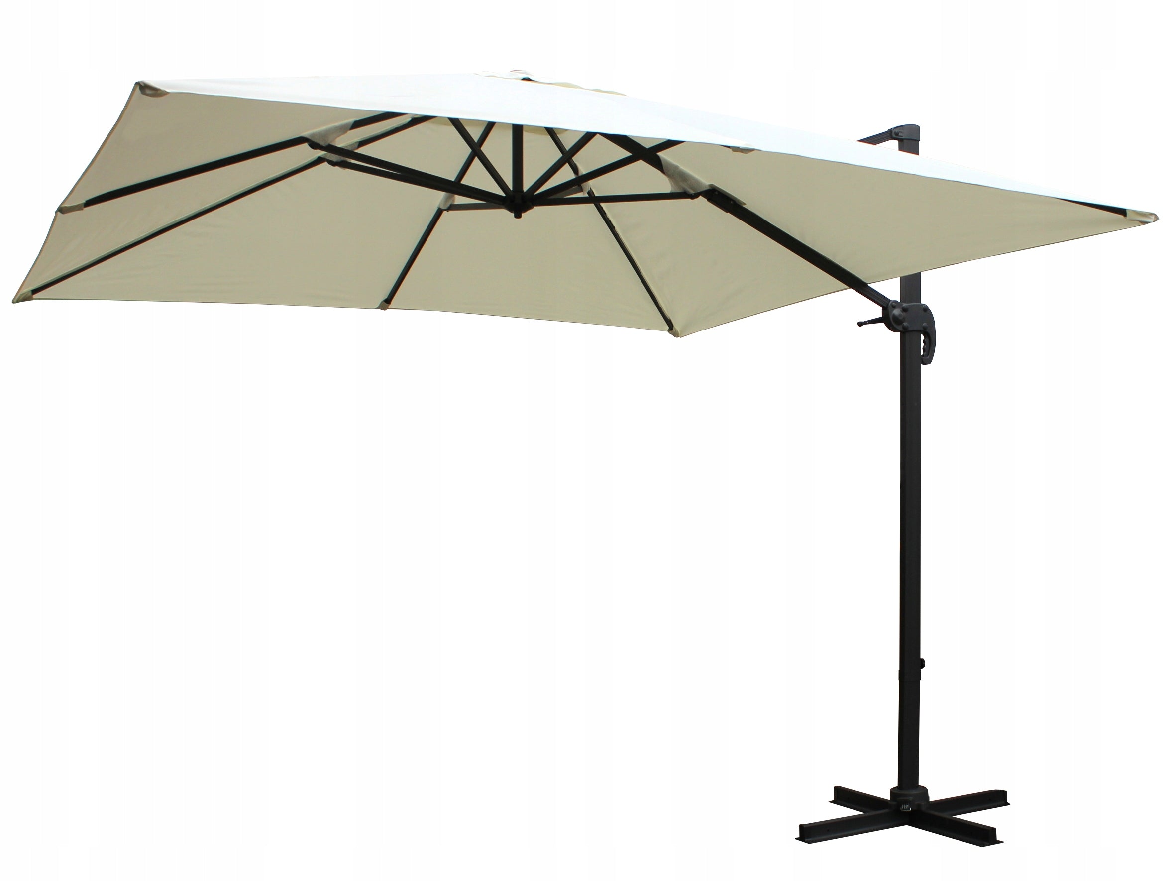 GARDEN UMBRELLA 3 x 4 M BEIGE "ROMA" WITH COVER IDEAL FOR THE GARDEN
